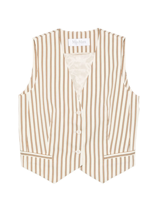 striped button waistcoat