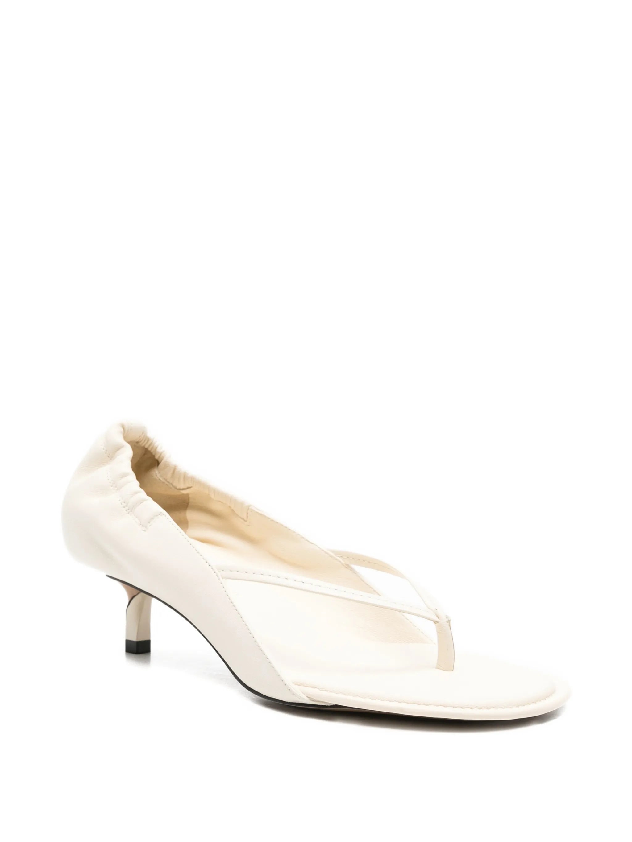 open-toe gathered sandals
