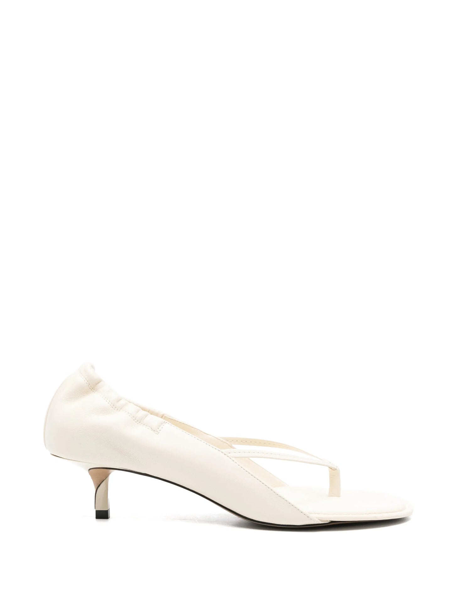 open-toe gathered sandals