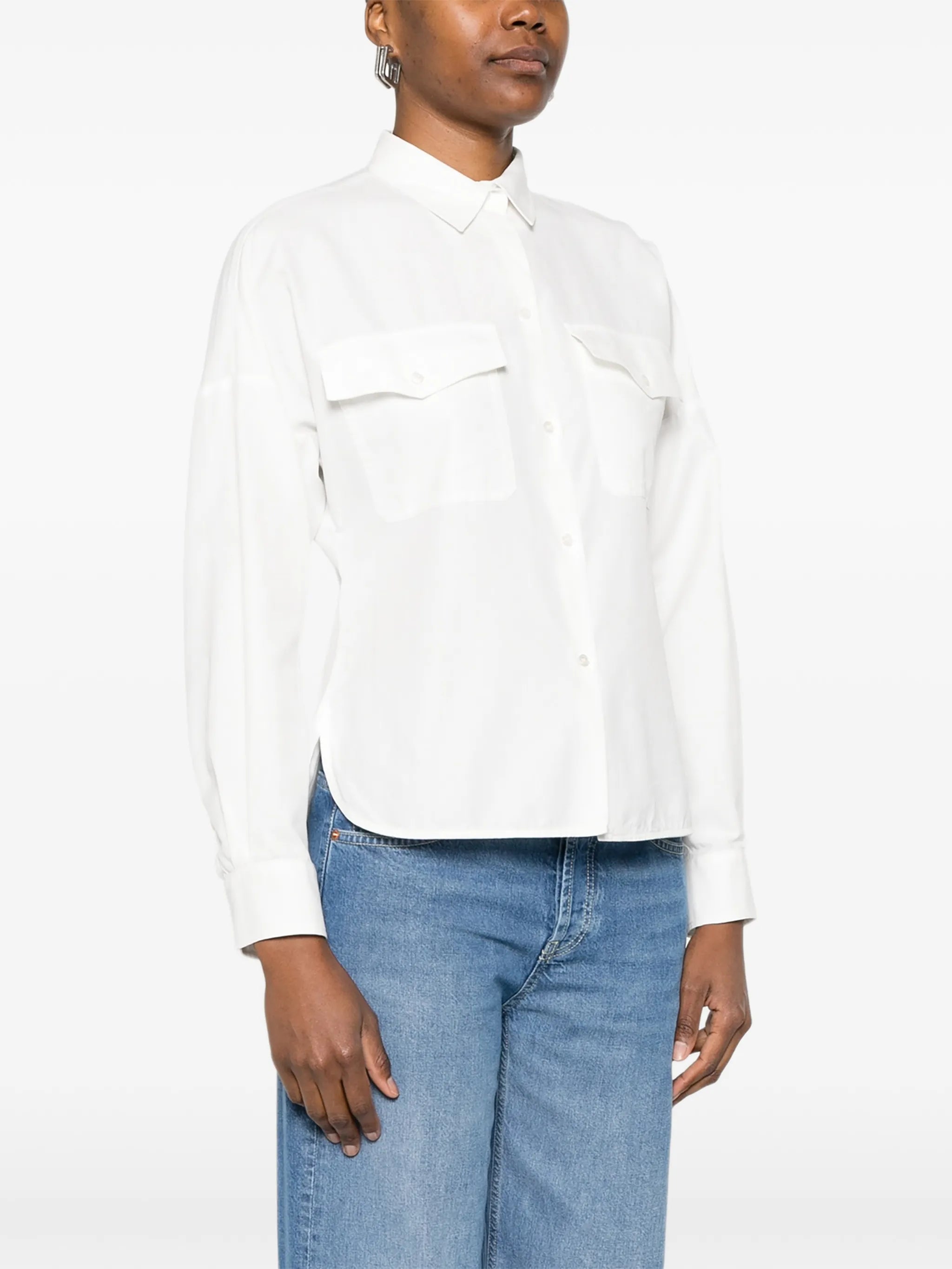 Wkdpesi flap-pocket buttoned shirt