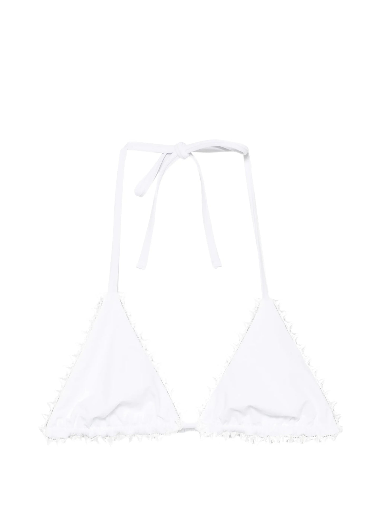 ruffled triangle bikini top