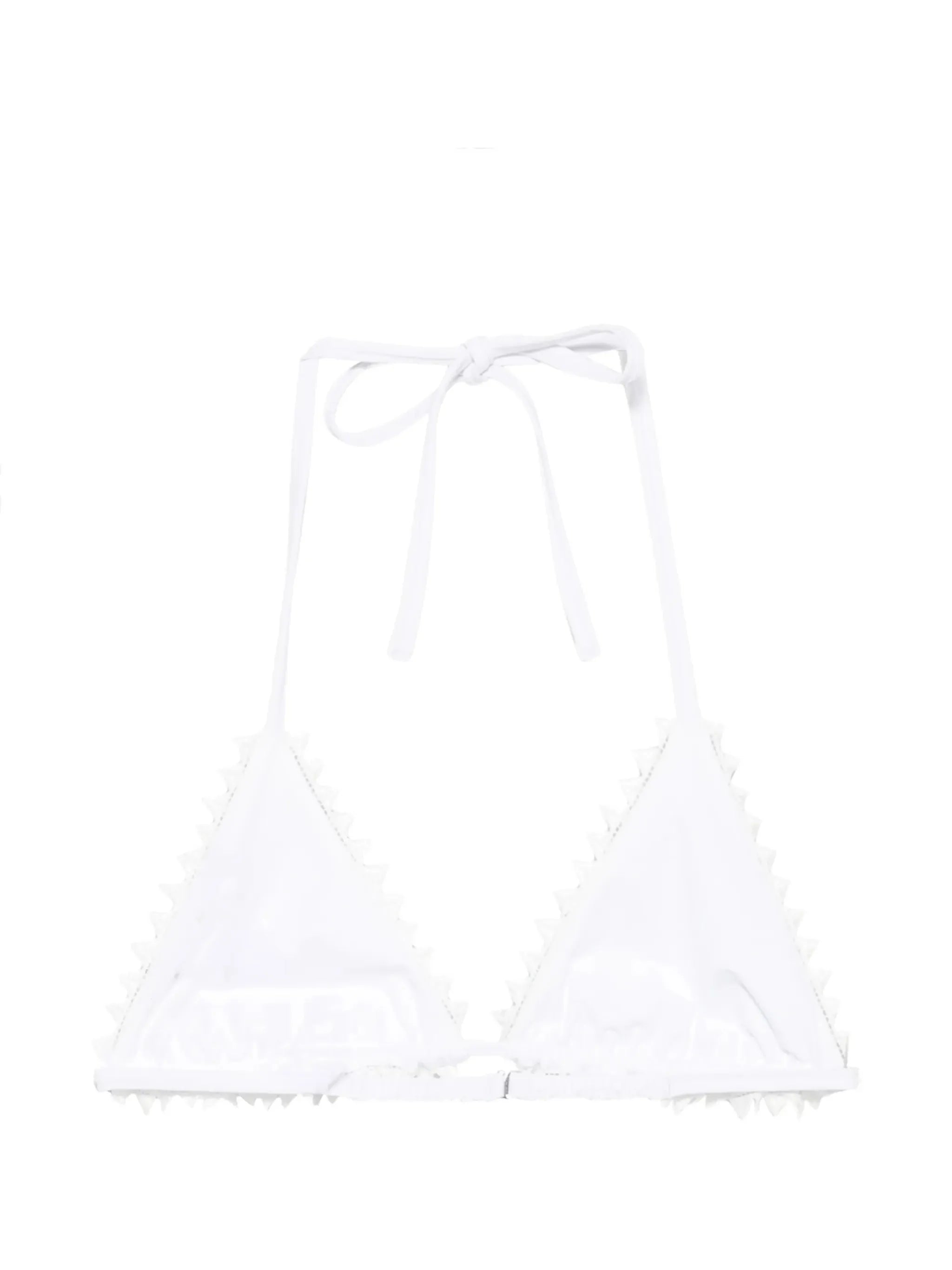 ruffled triangle bikini top