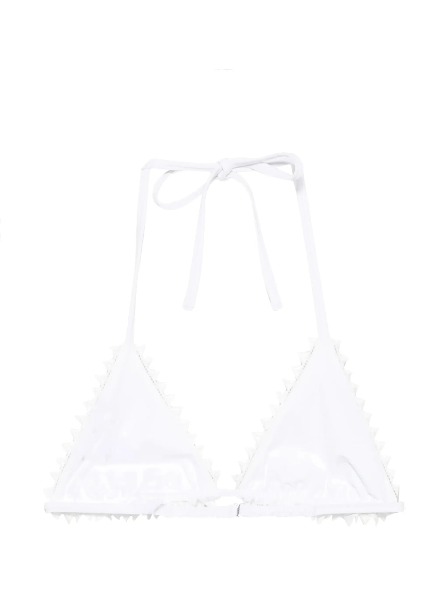 ruffled triangle bikini top