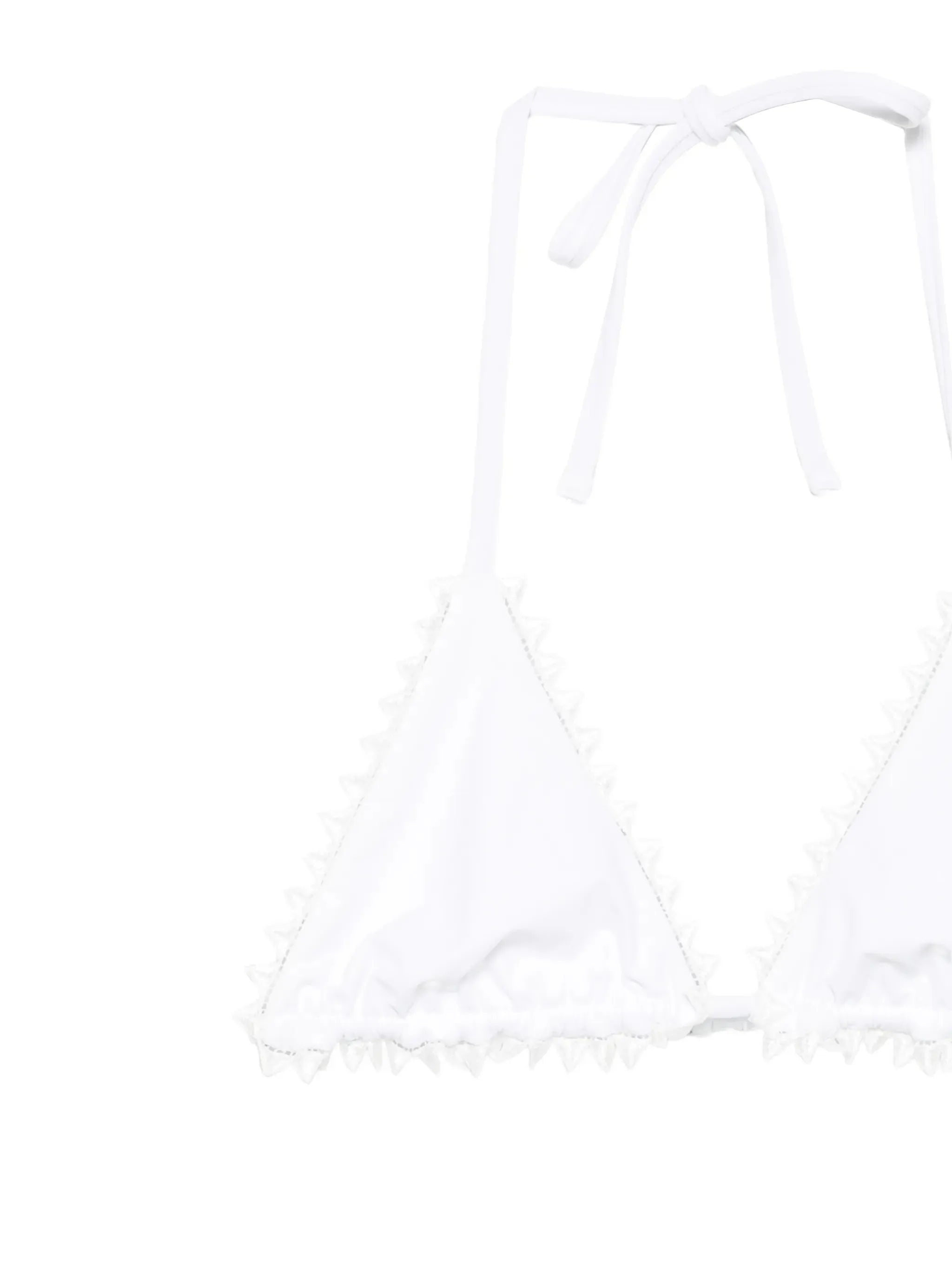 ruffled triangle bikini top