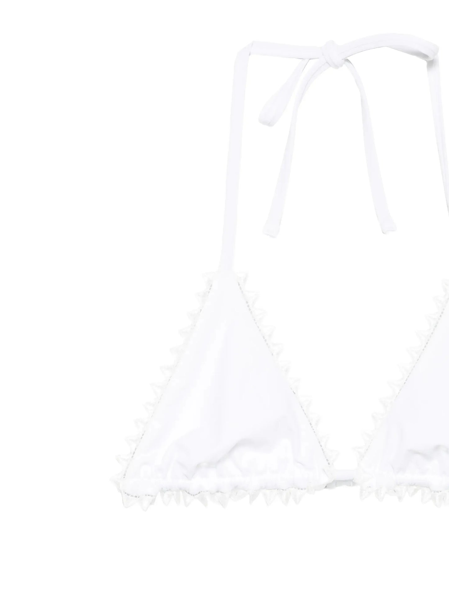 ruffled triangle bikini top