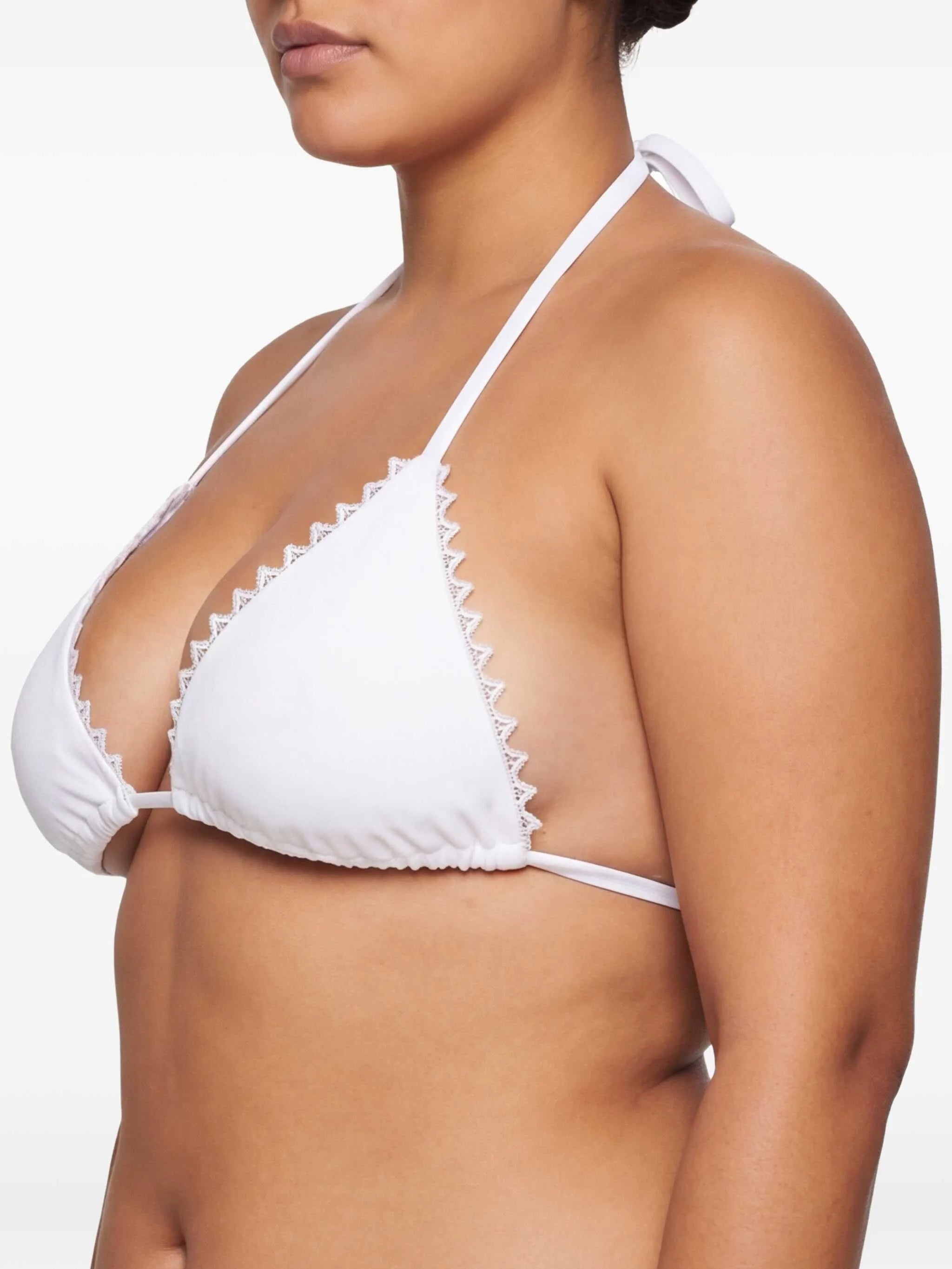 ruffled triangle bikini top