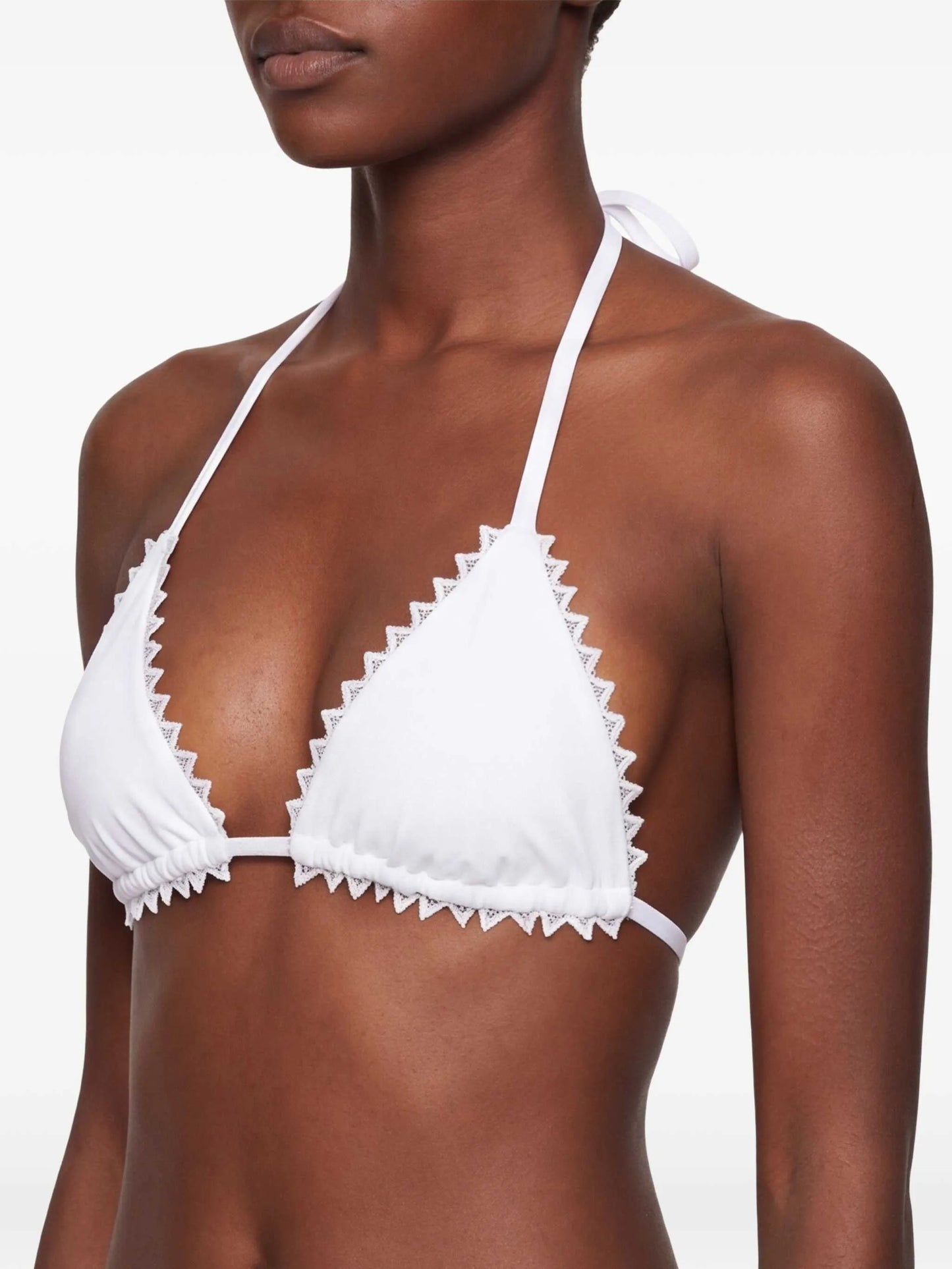 ruffled triangle bikini top