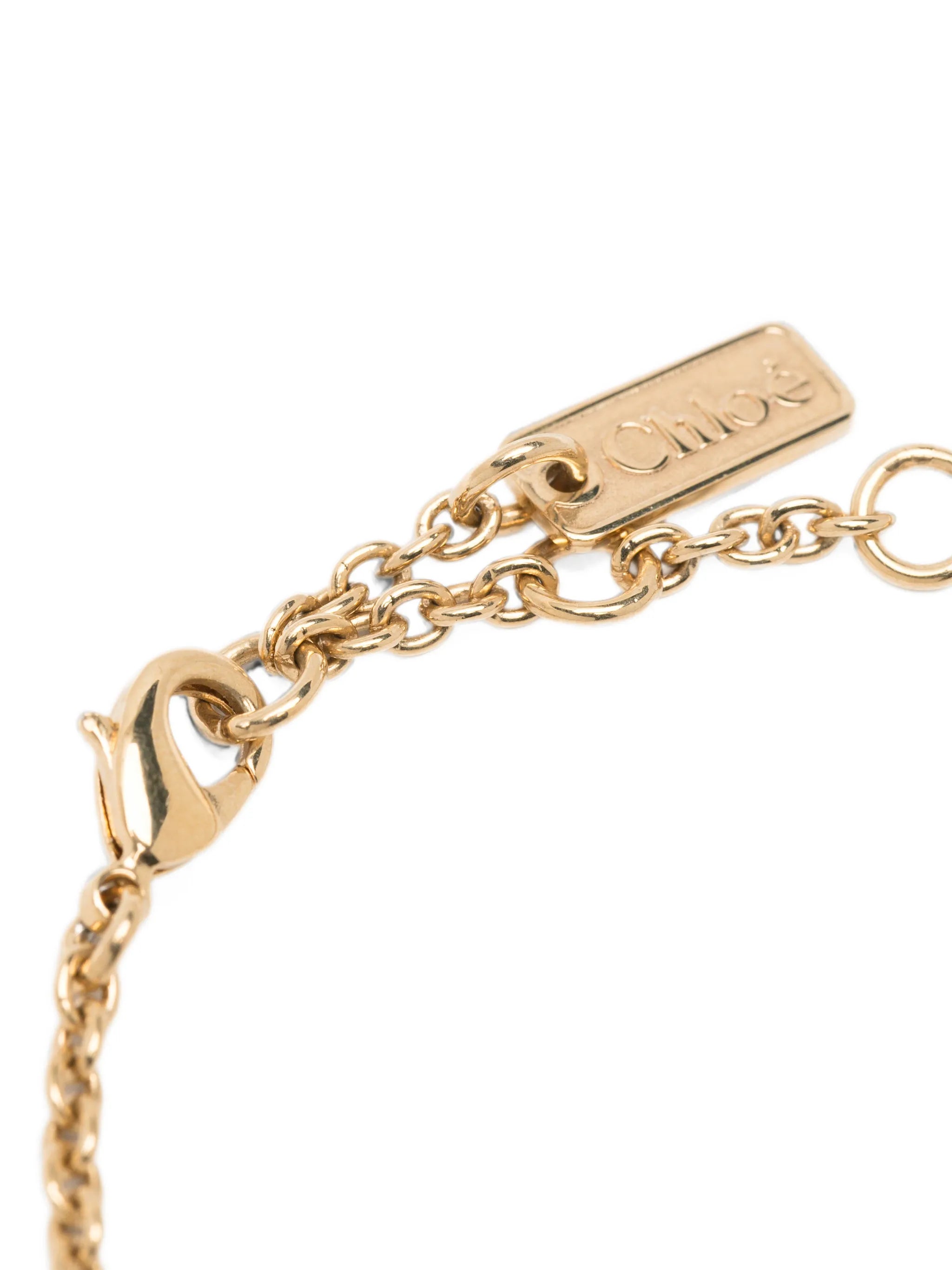 logo-plaque chain bracelet