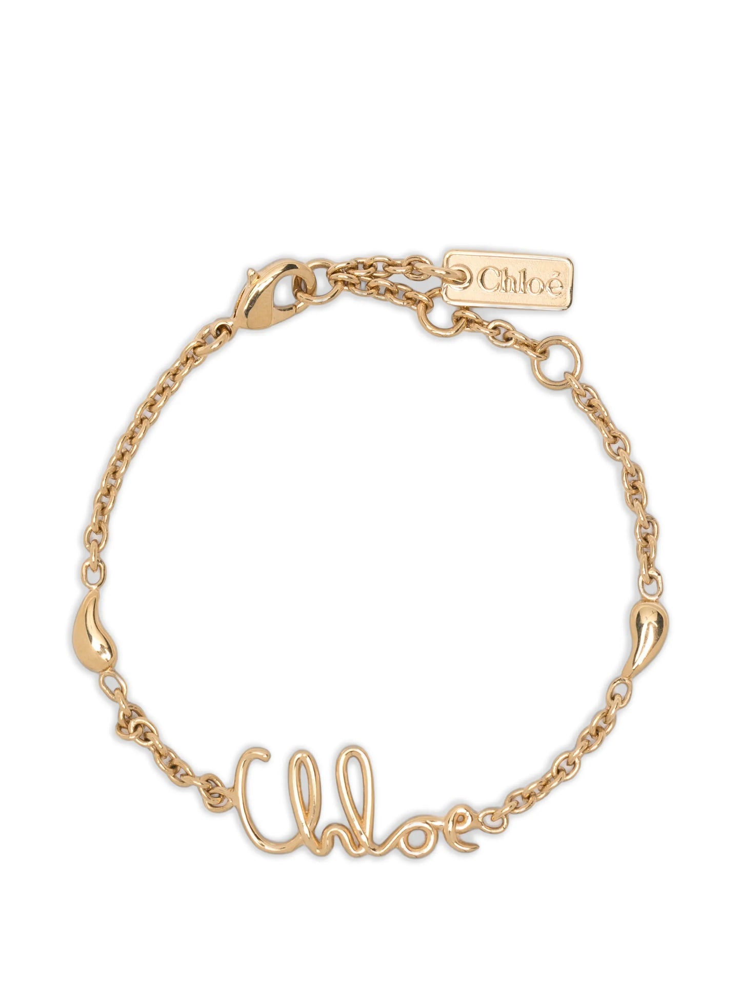 logo-plaque chain bracelet