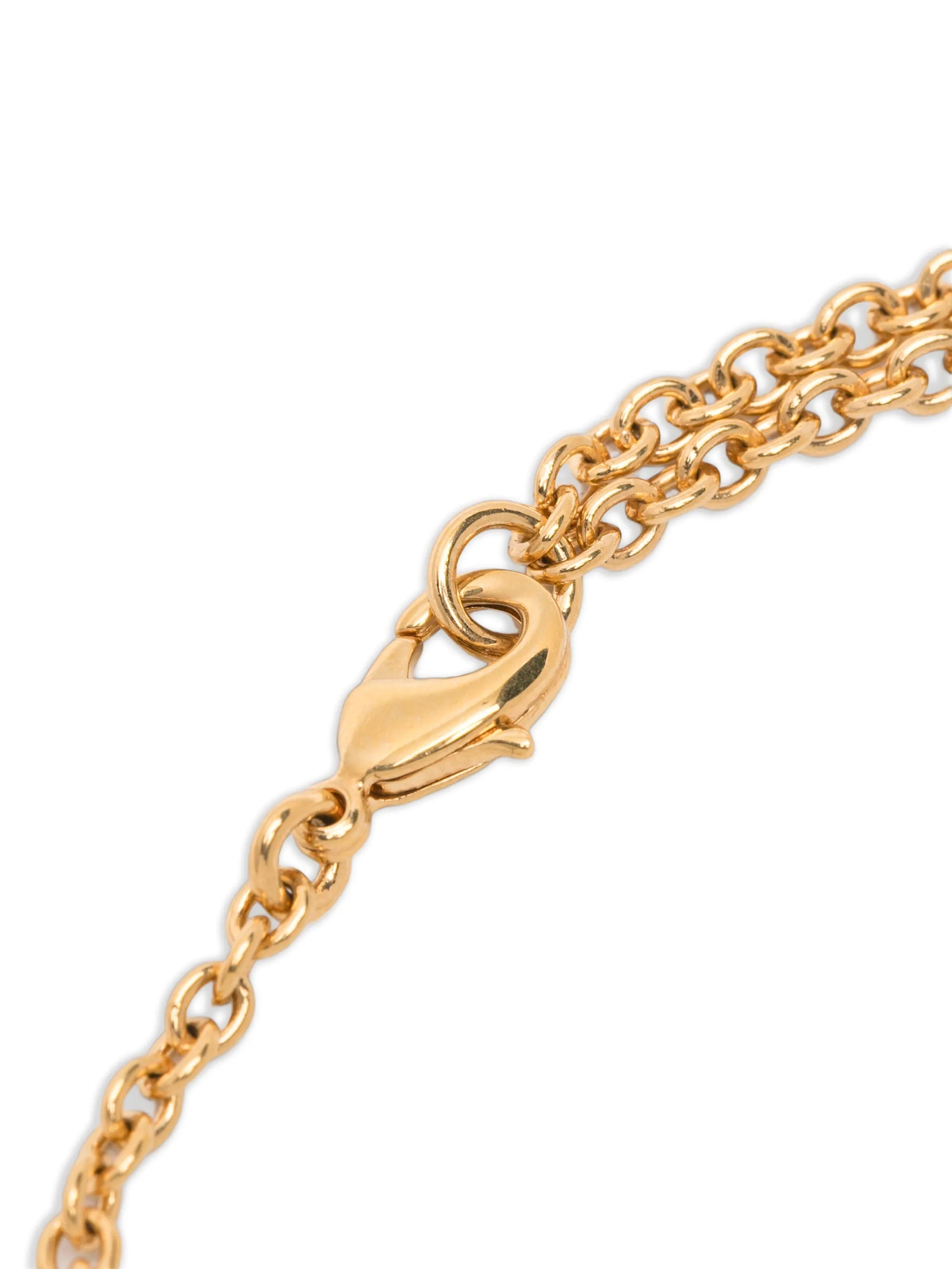 logo-plaque chain necklace
