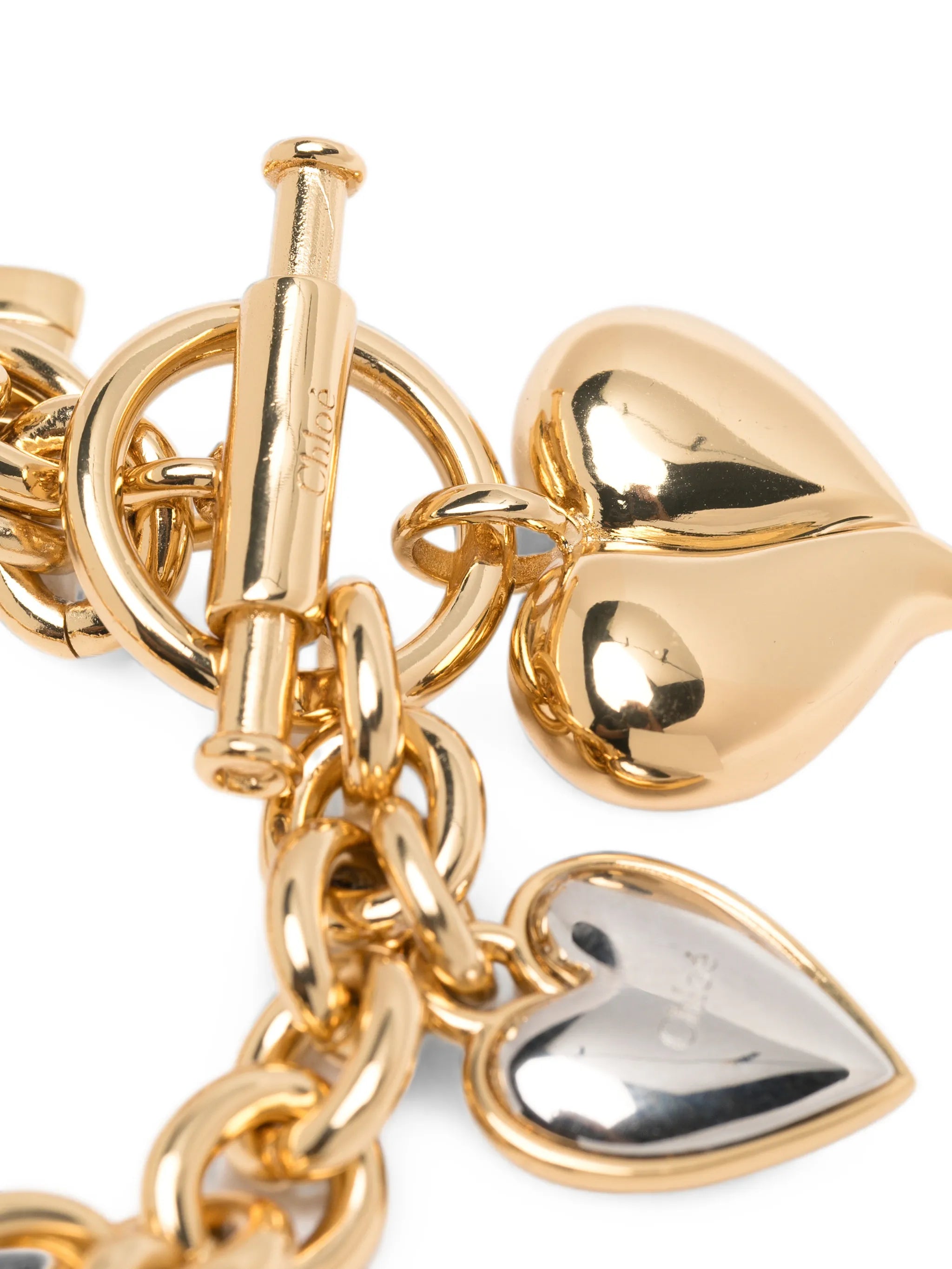 heart-charm chain bracelet