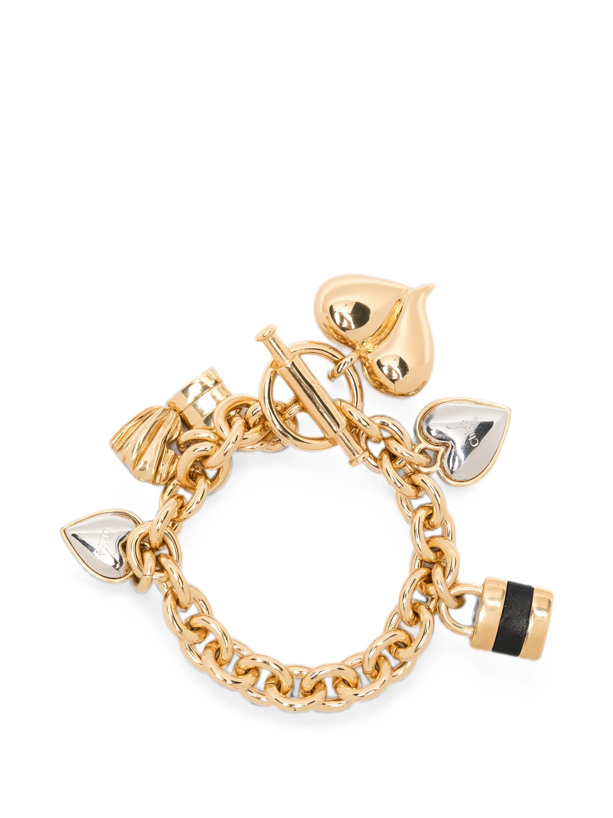 heart-charm chain bracelet