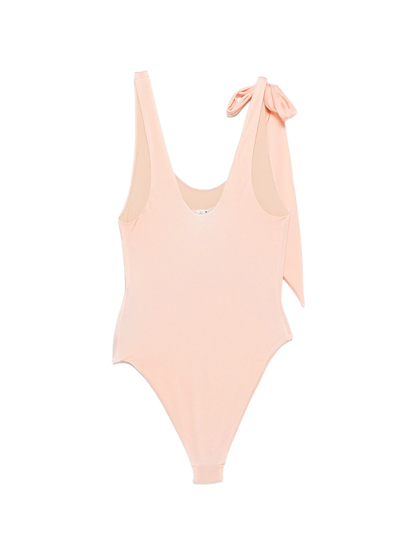bow-detail graphic-print swimsuit