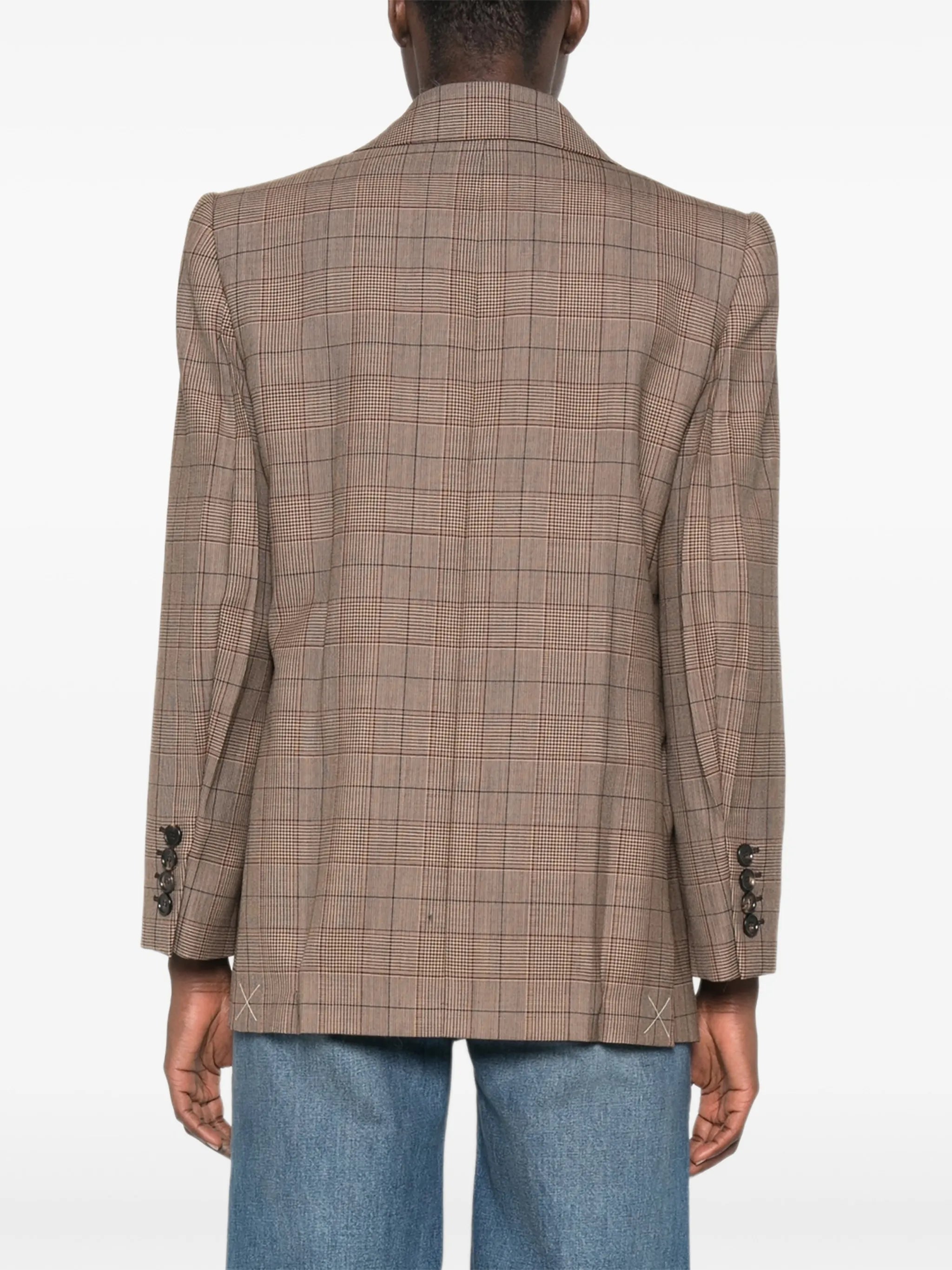 double-breasted check jacket