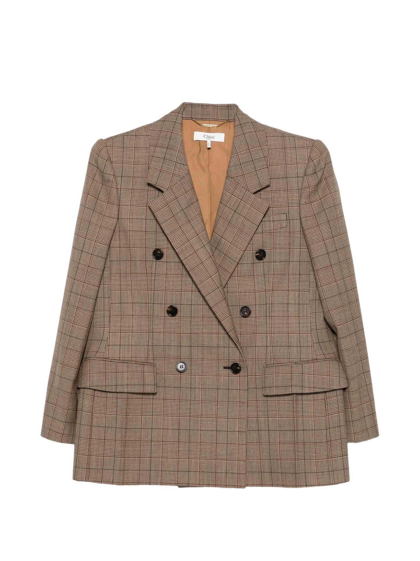 double-breasted check jacket