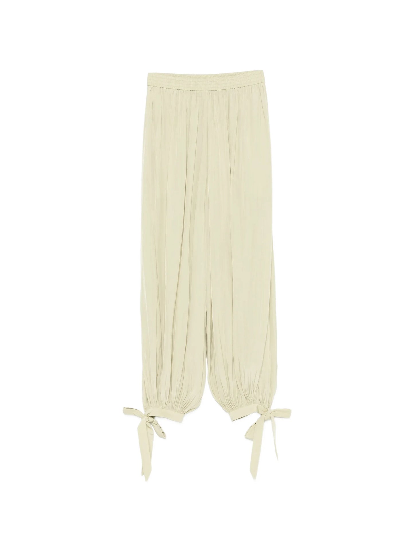 tie-cuff satin trousers