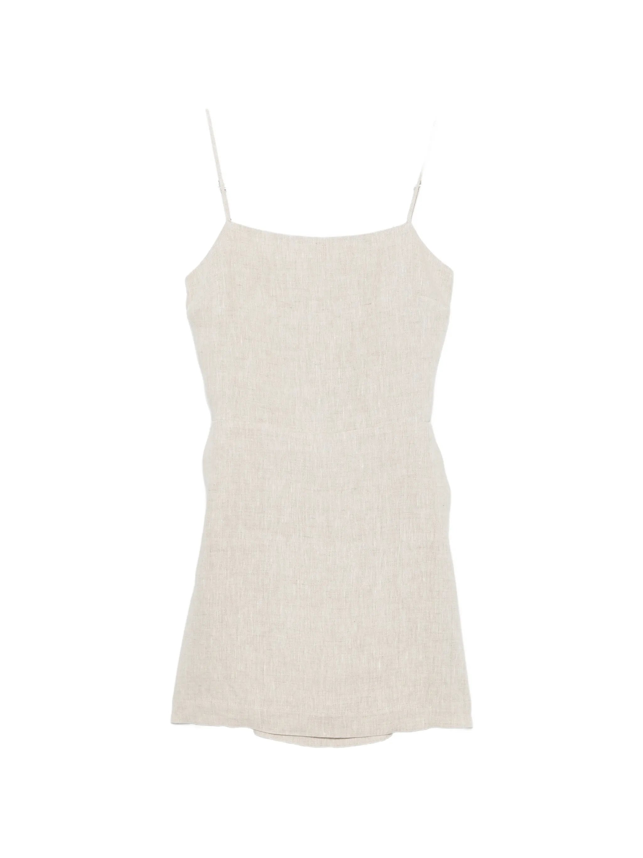 square-neck mini dress