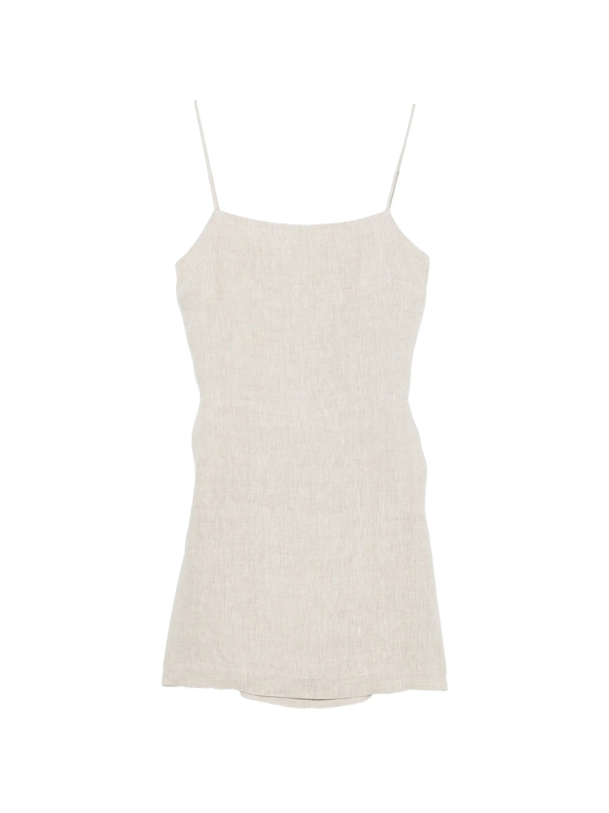 square-neck mini dress