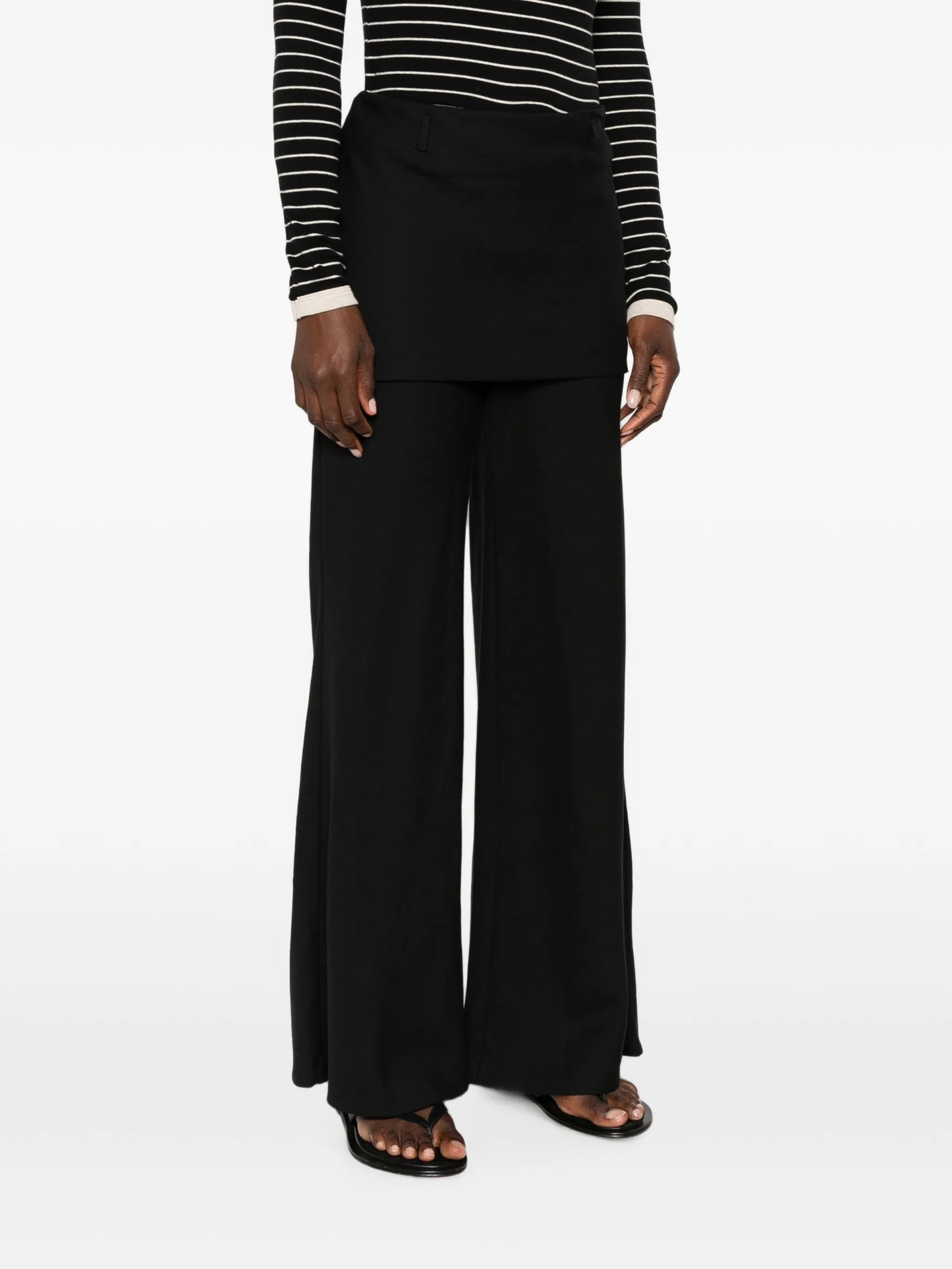 twill apron-style trousers