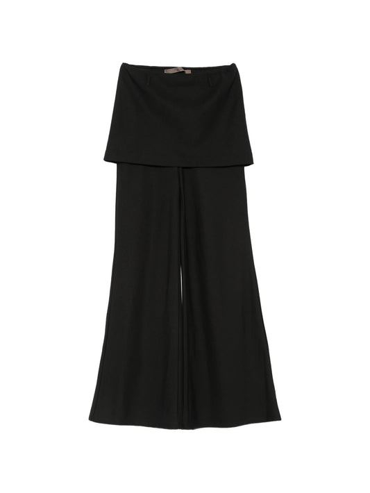 twill apron-style trousers