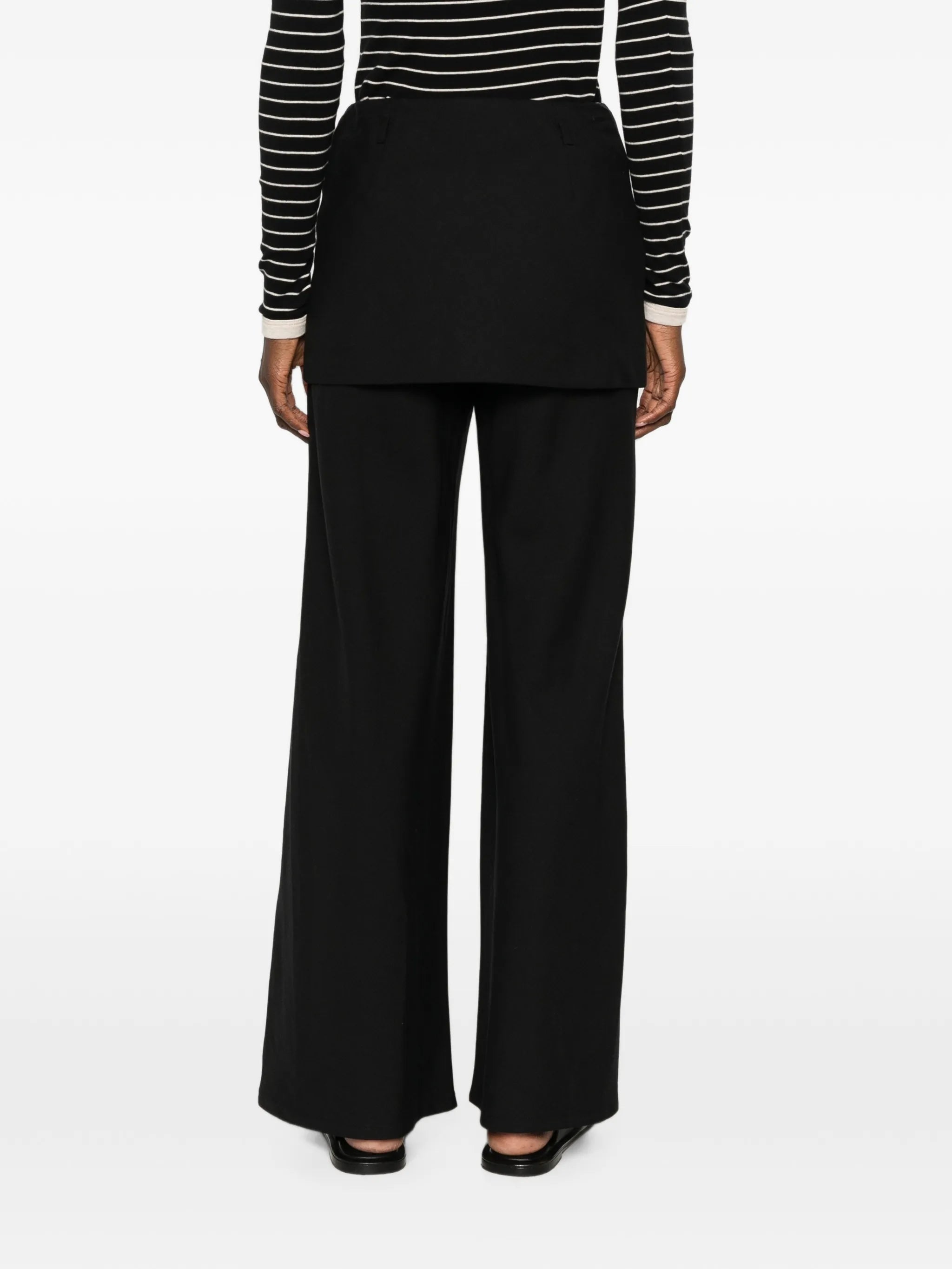 twill apron-style trousers