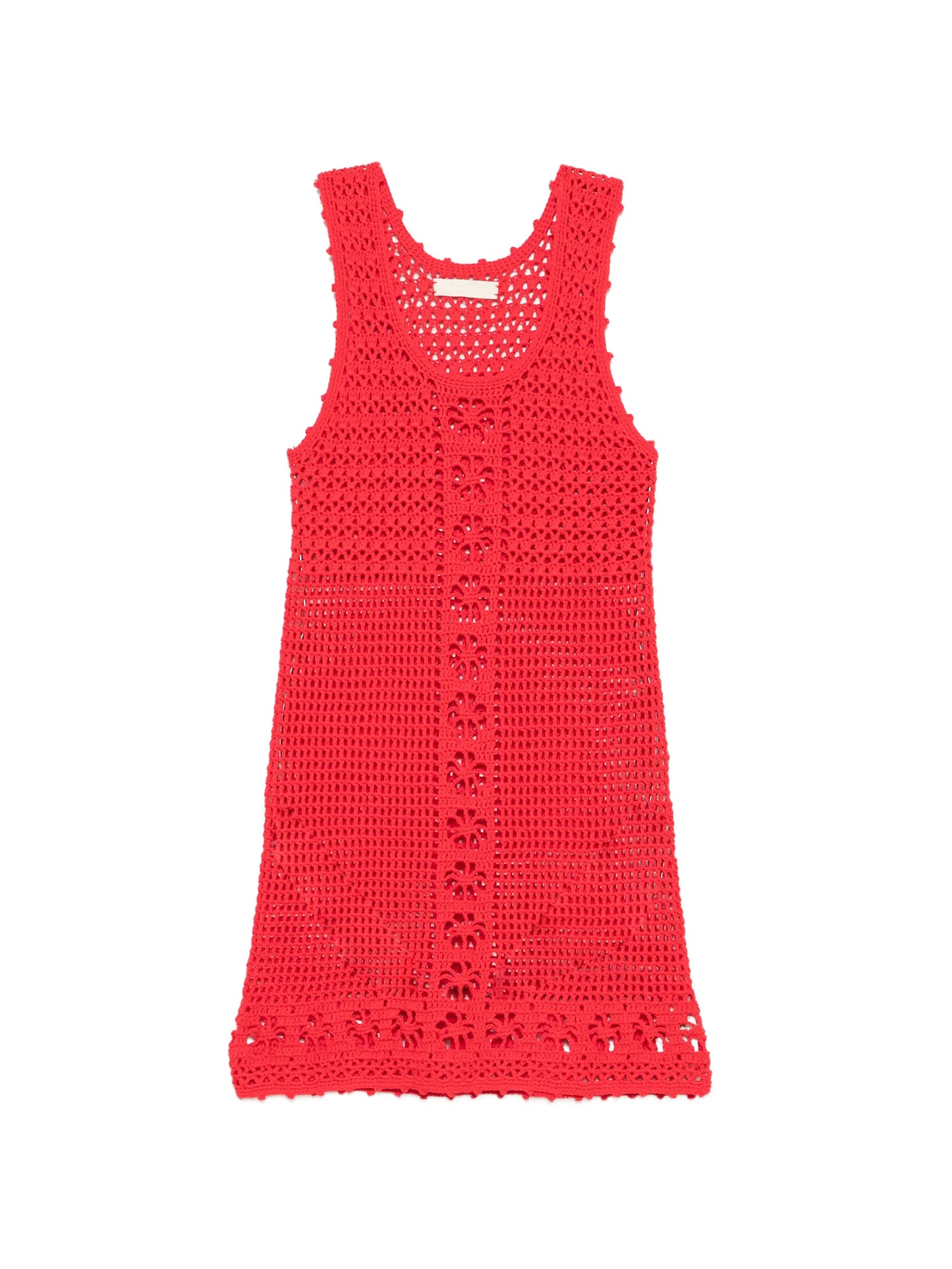 Poolside crochet-knit mini dress