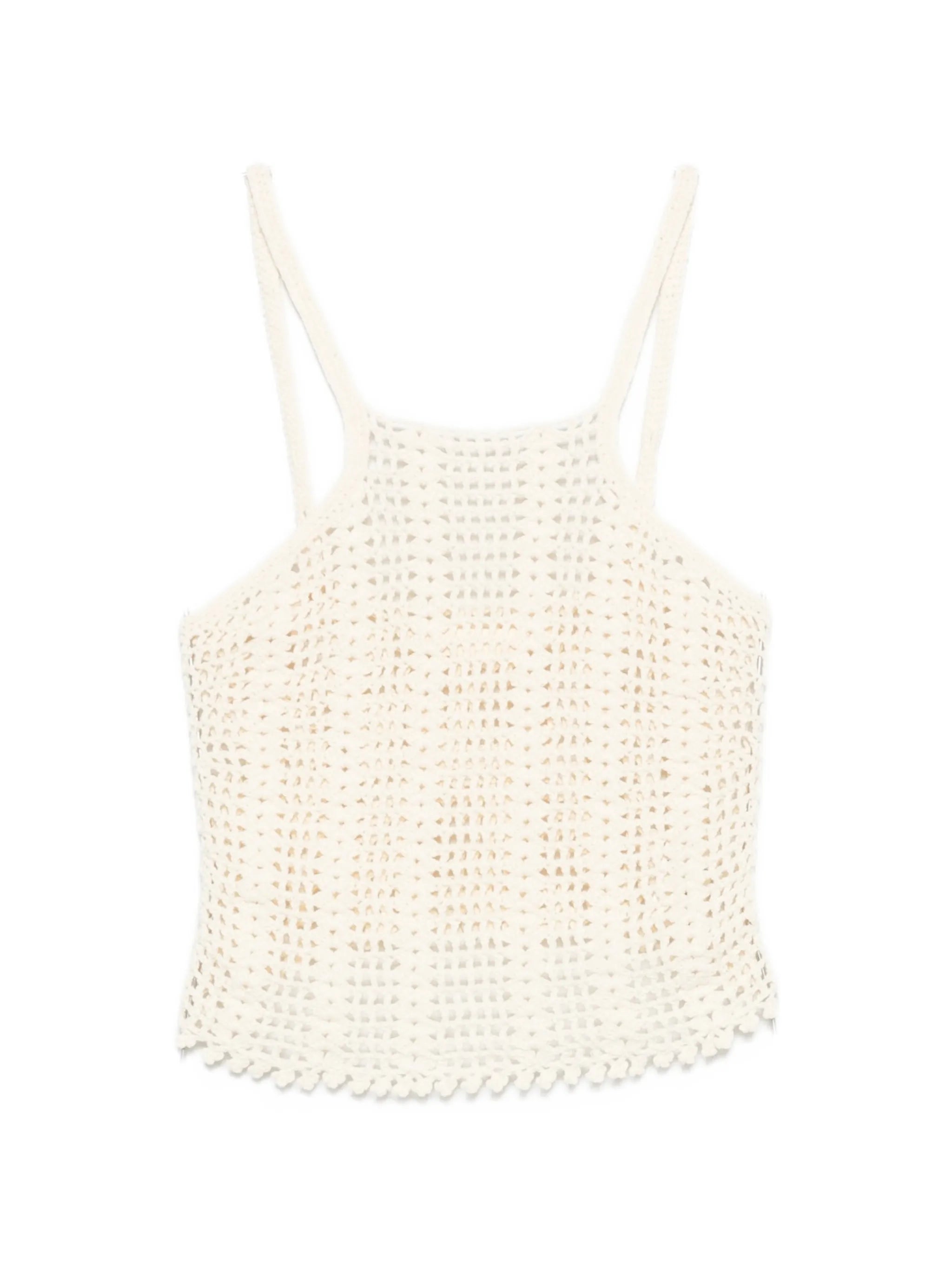 crochet-knit top