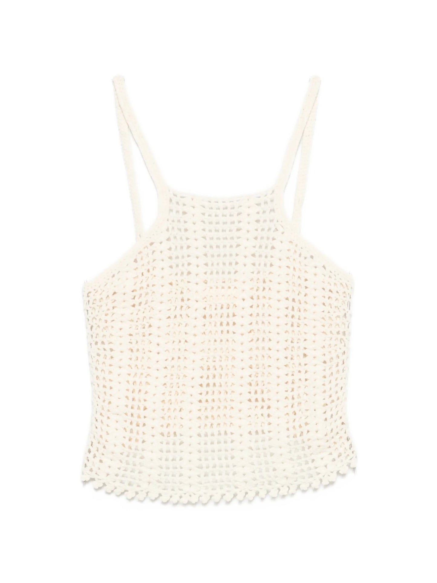 crochet-knit top