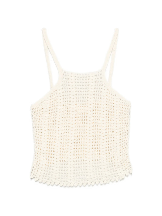 crochet-knit top
