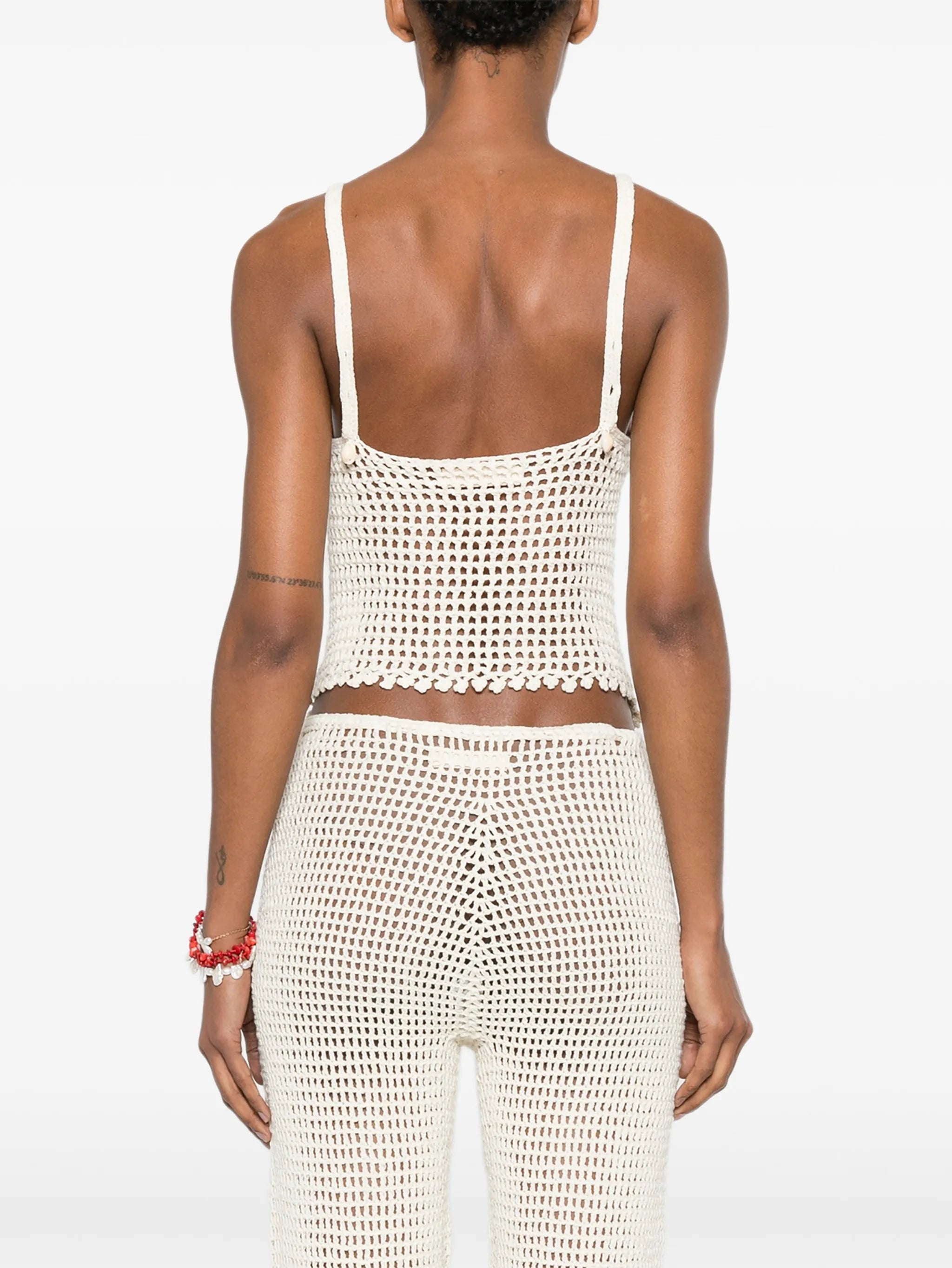 crochet-knit top