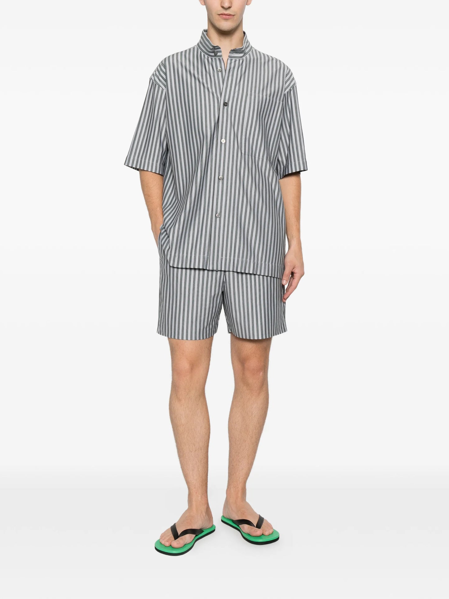 striped jersey shorts