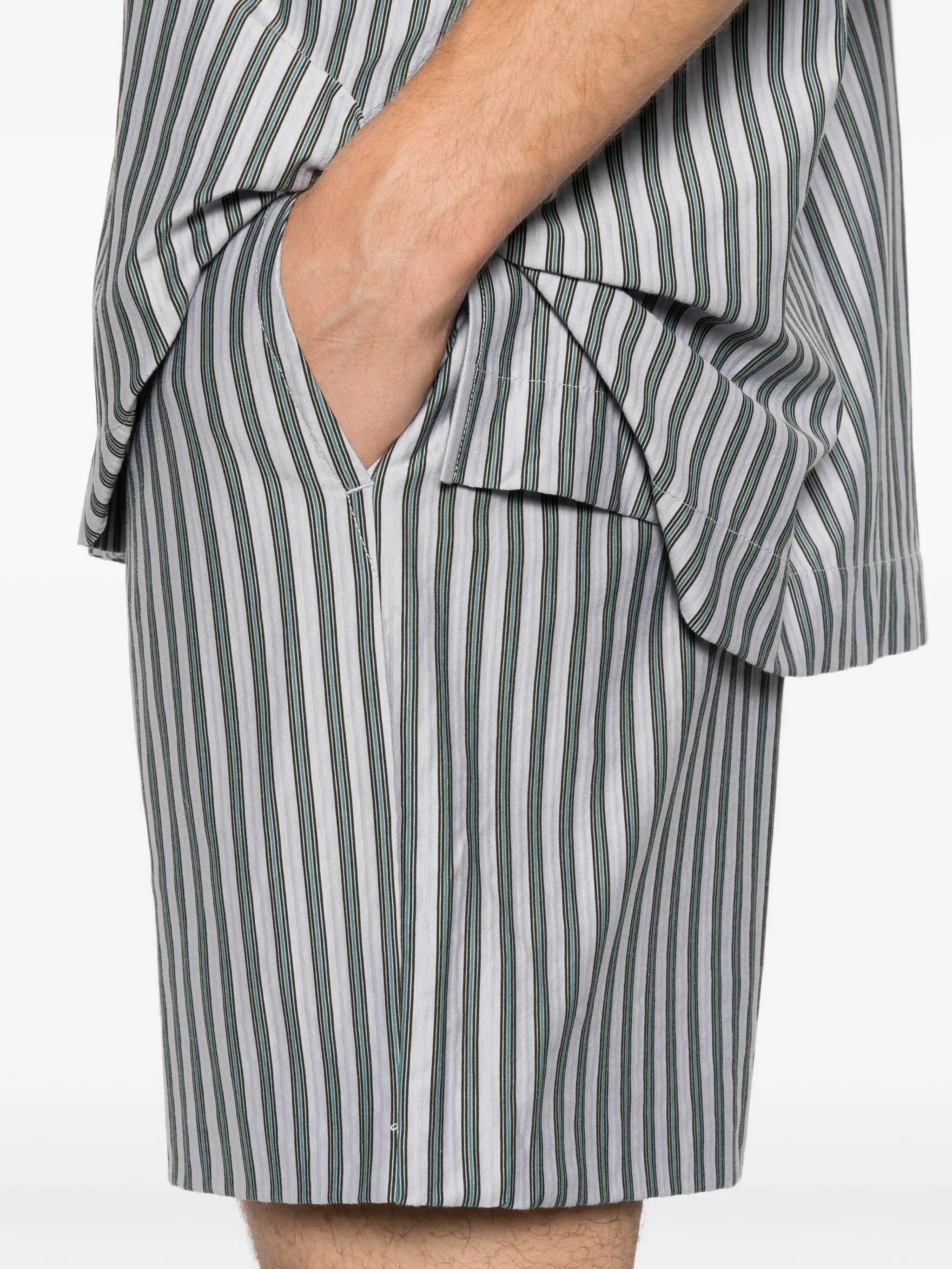 striped jersey shorts