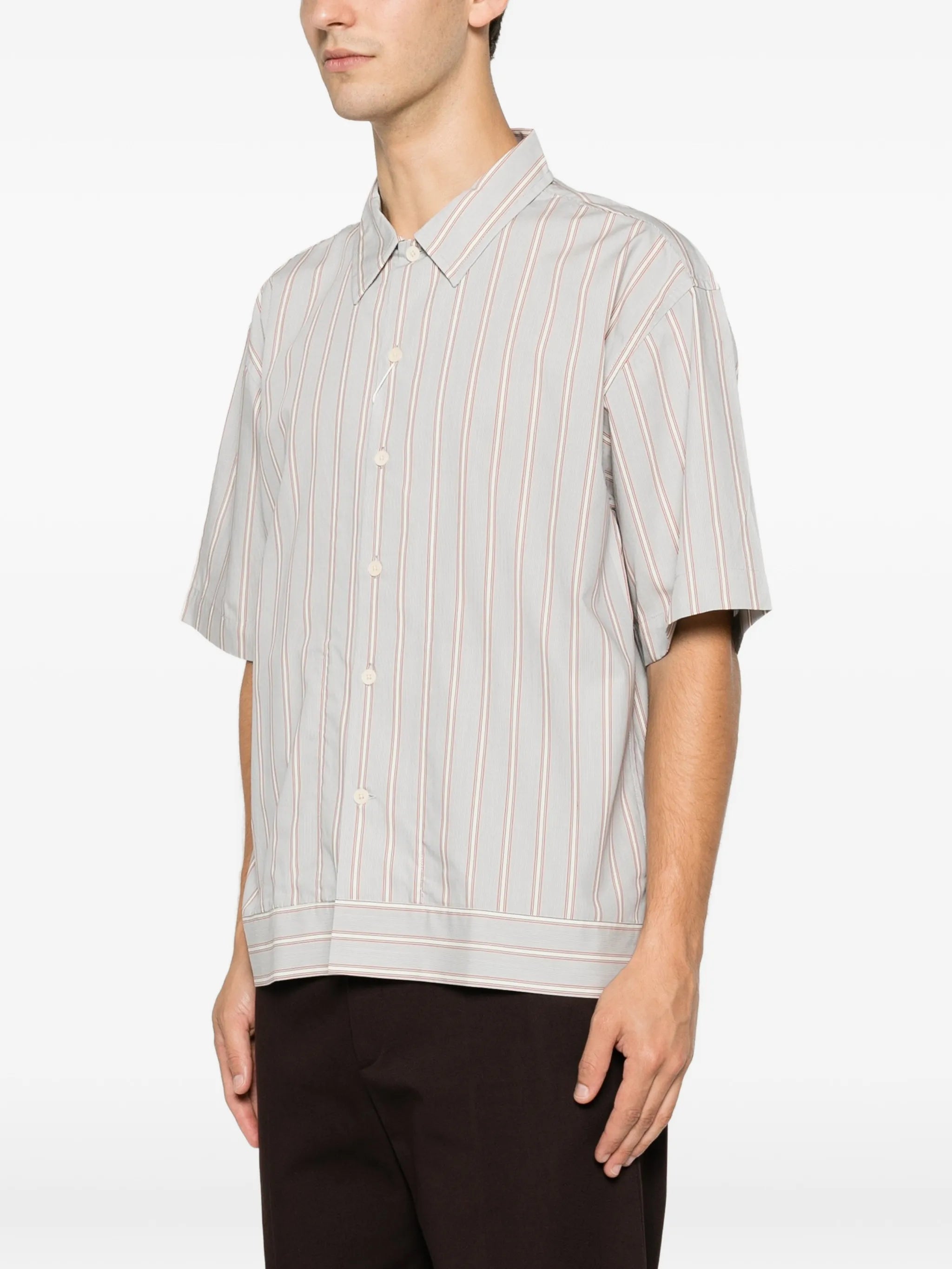 striped short-sleeve shirt