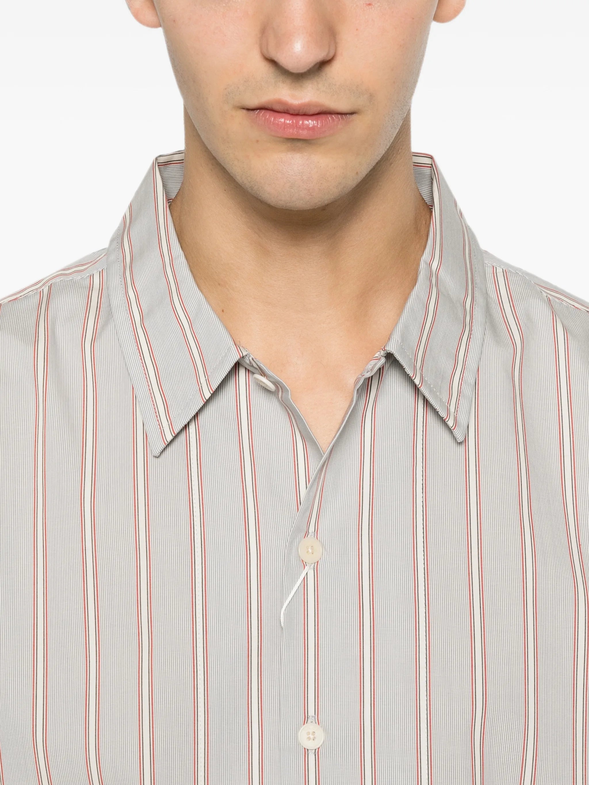 striped short-sleeve shirt