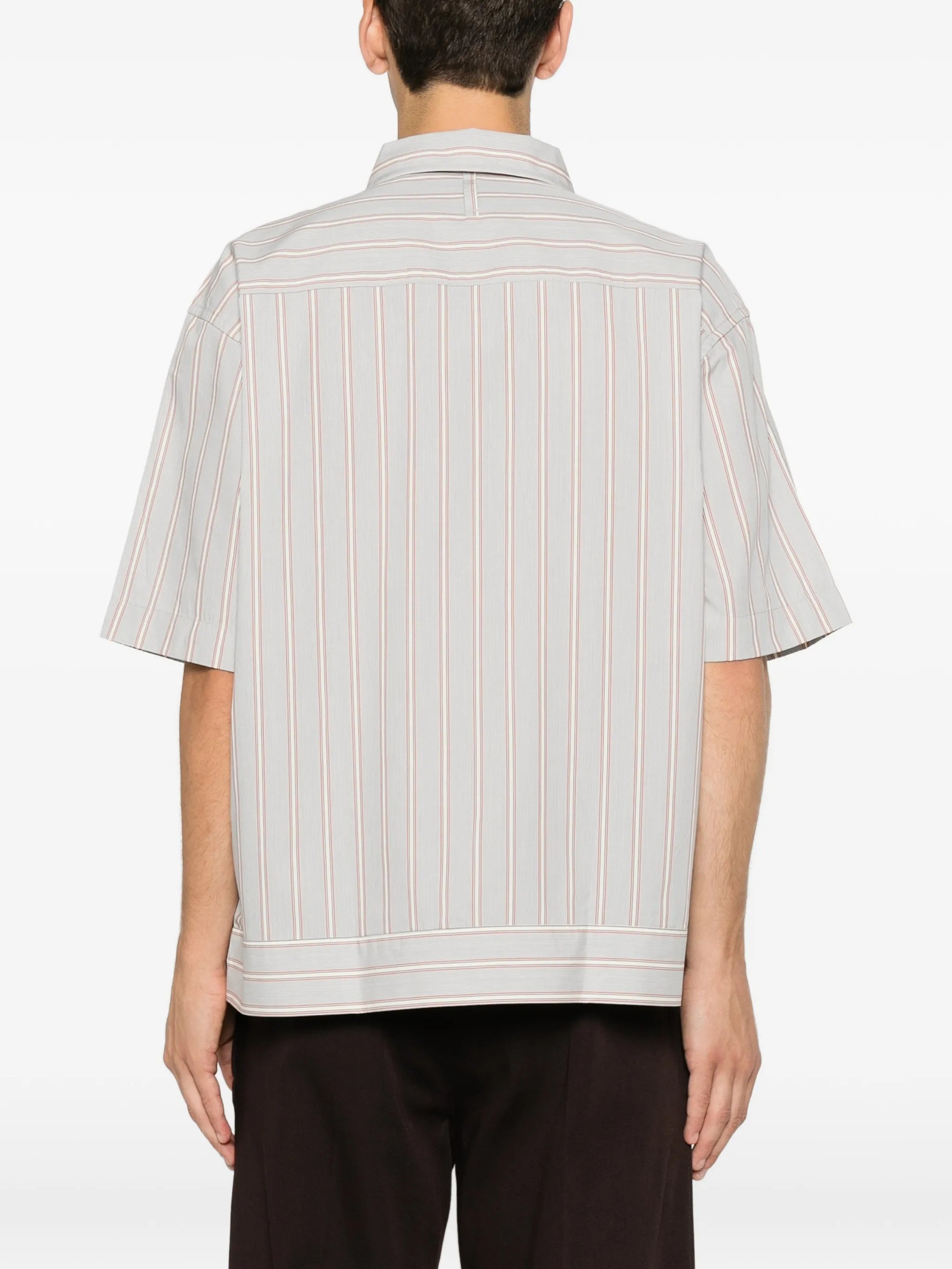 striped short-sleeve shirt