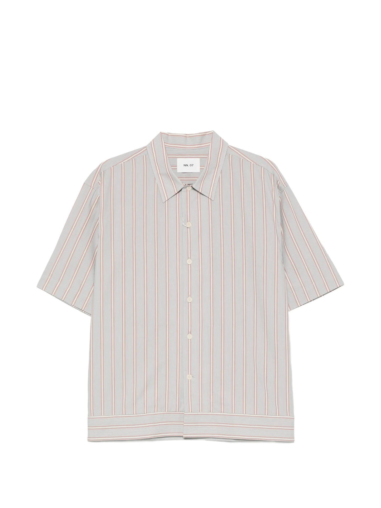 striped short-sleeve shirt