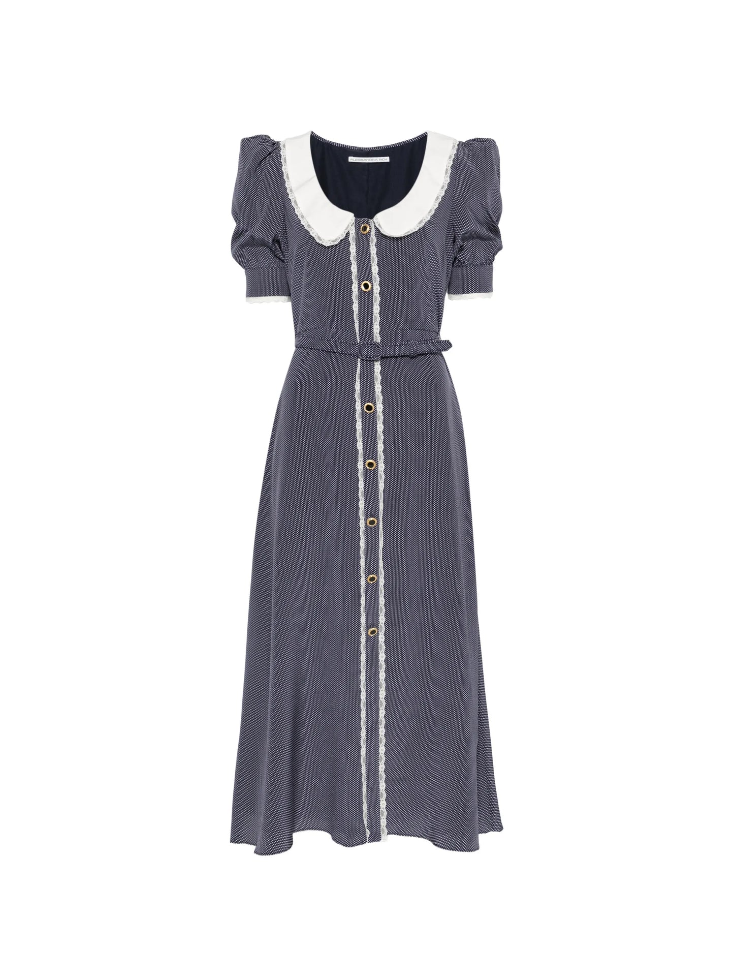 polka-dot midi dress