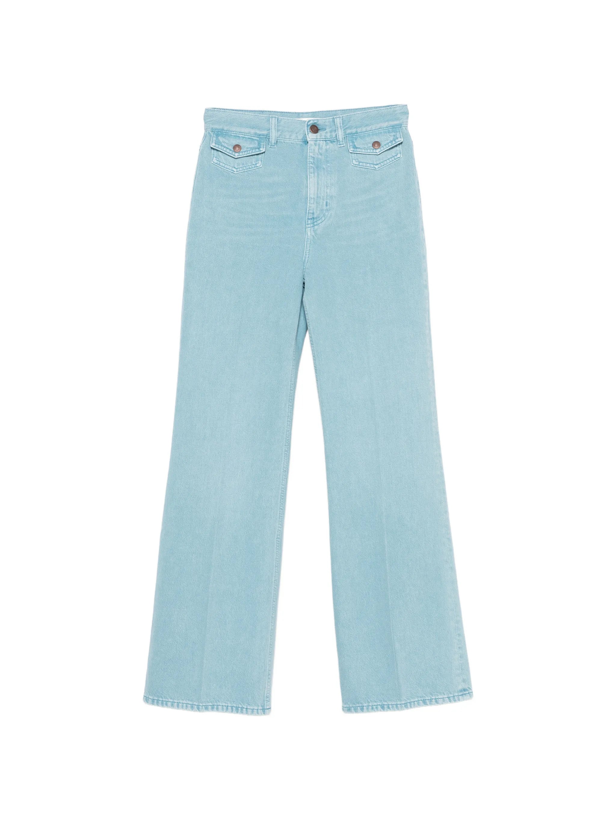 logo-patch wide-leg jeans