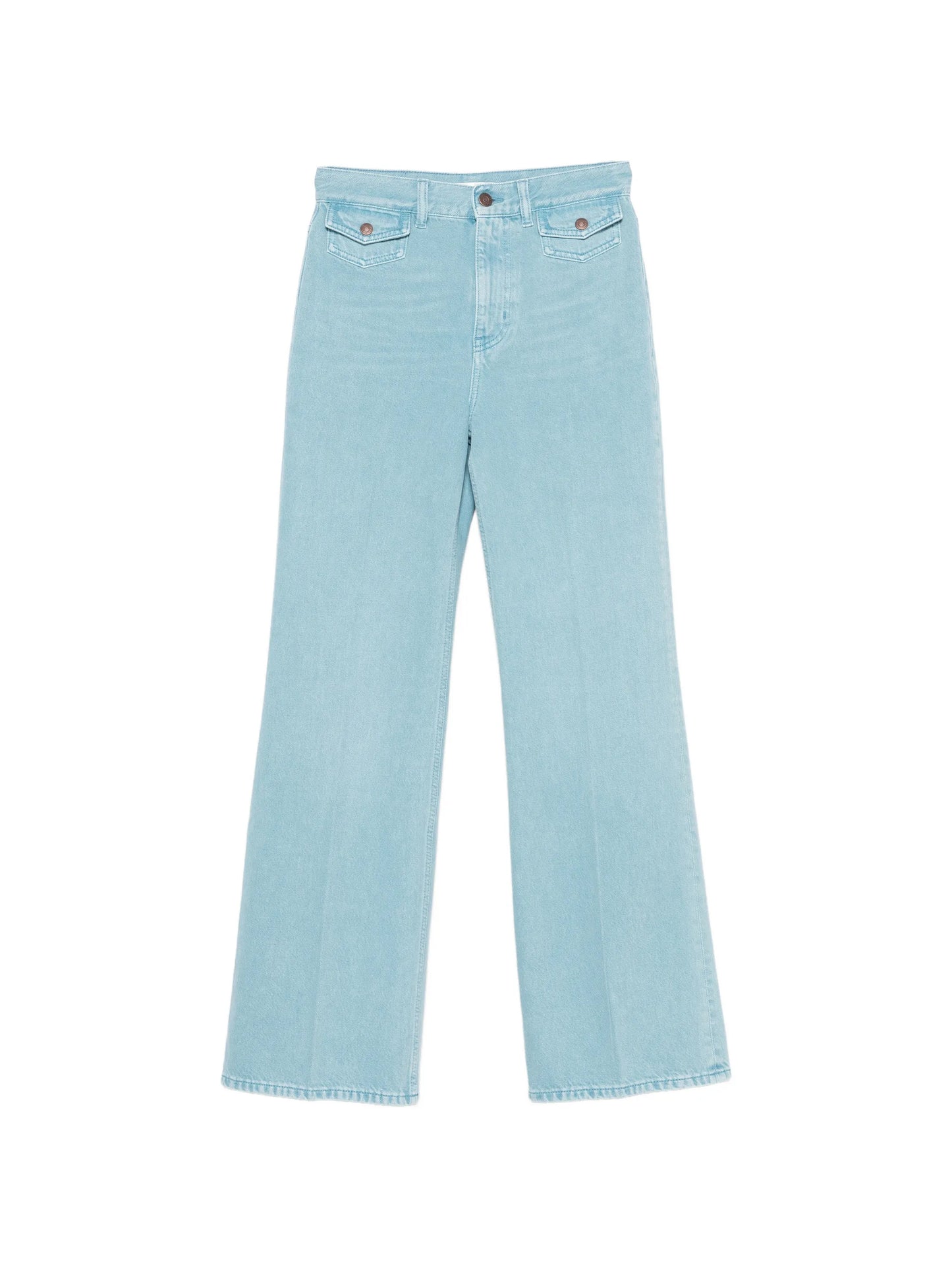 logo-patch wide-leg jeans