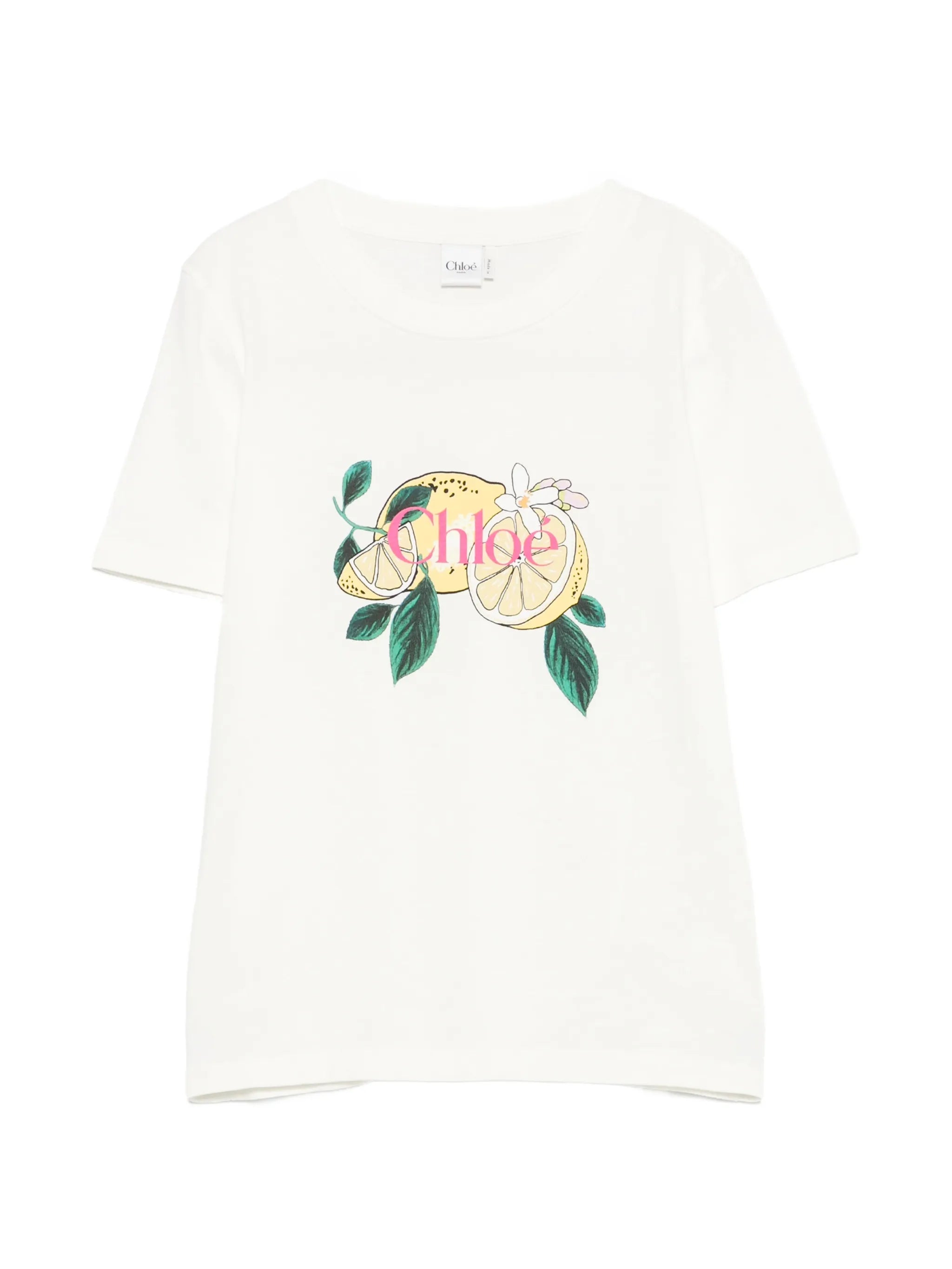 lemon-print logo-print T-shirt