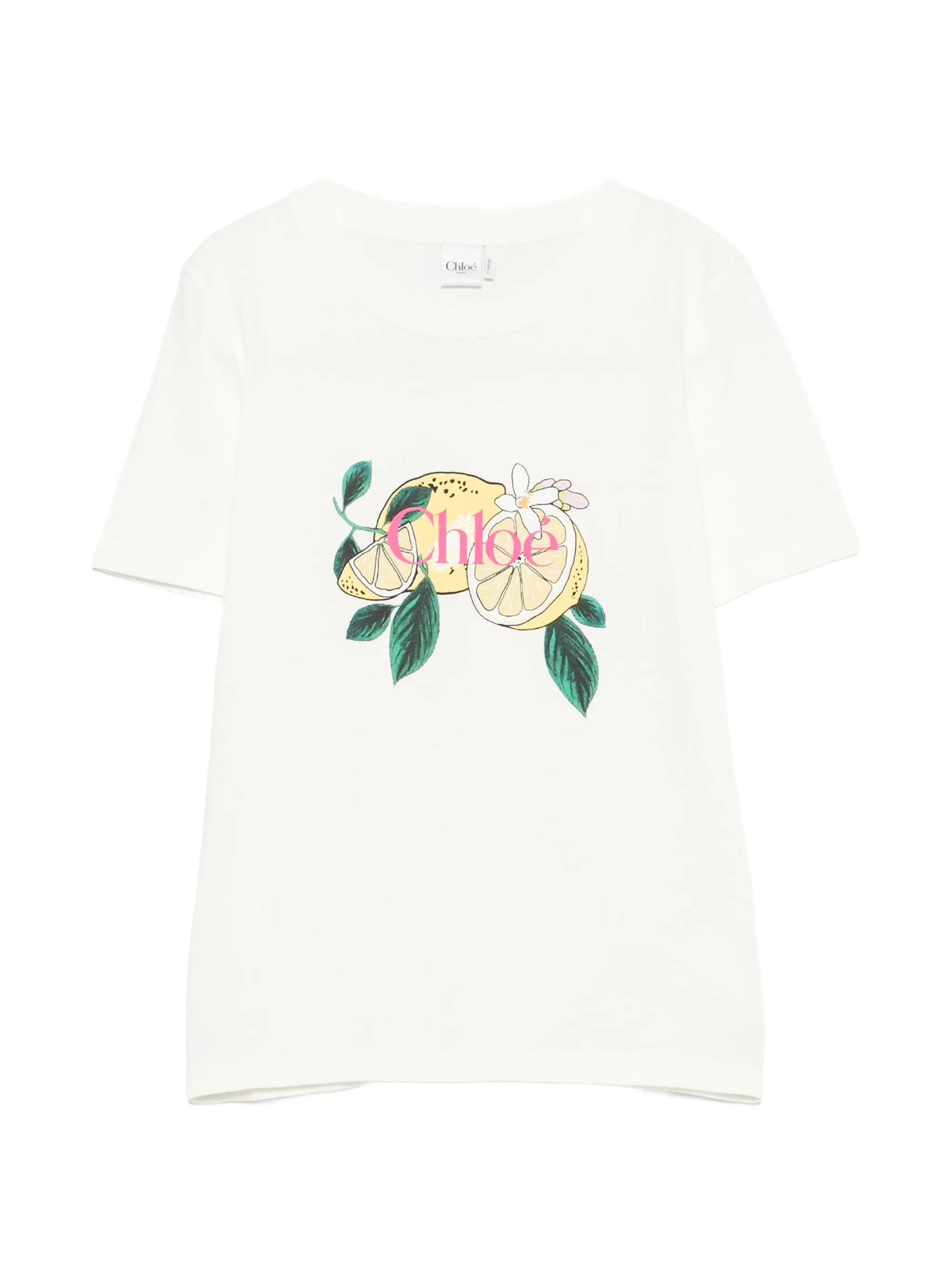 lemon-print logo-print T-shirt
