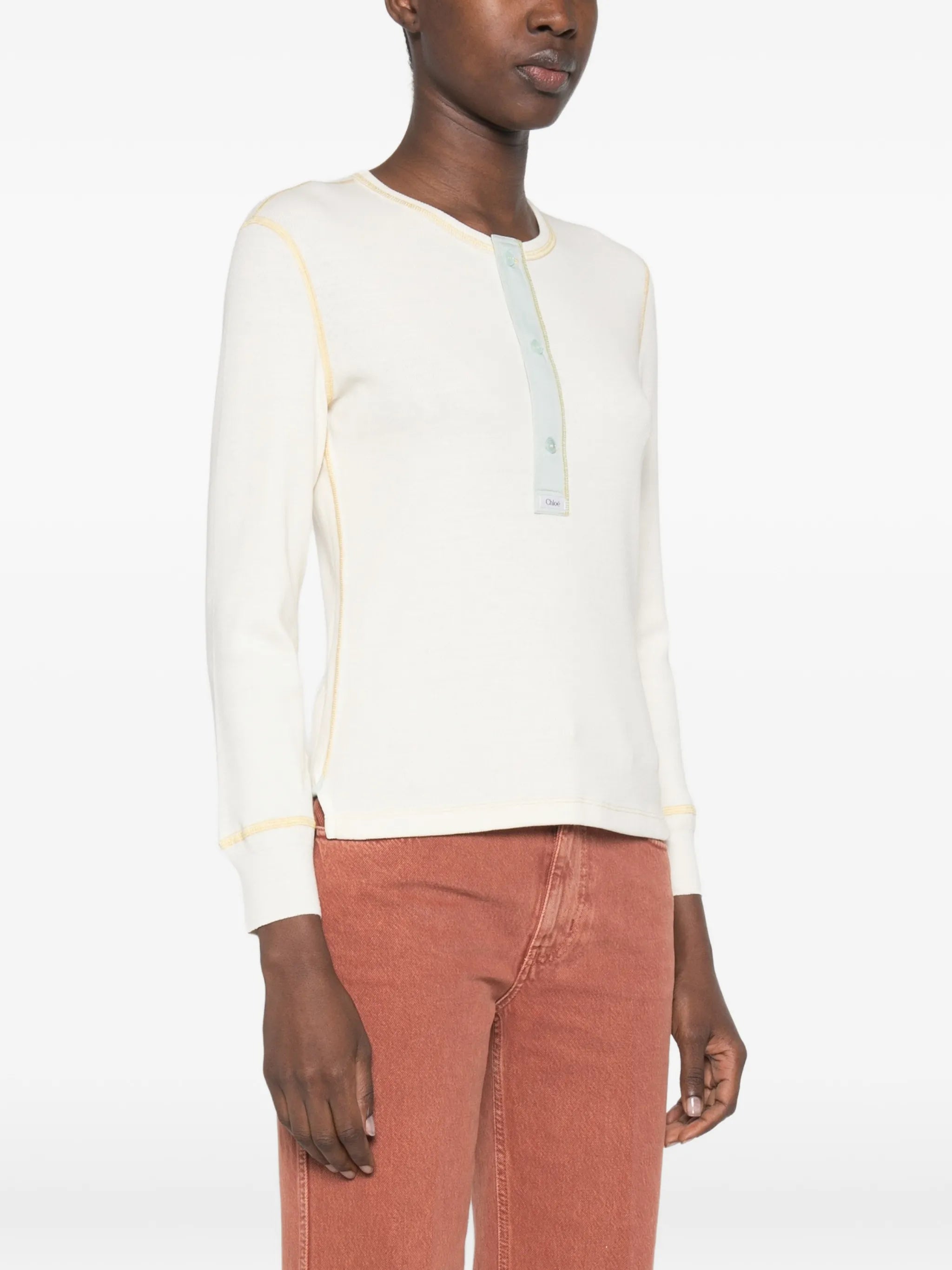 flatlock rib jersey top