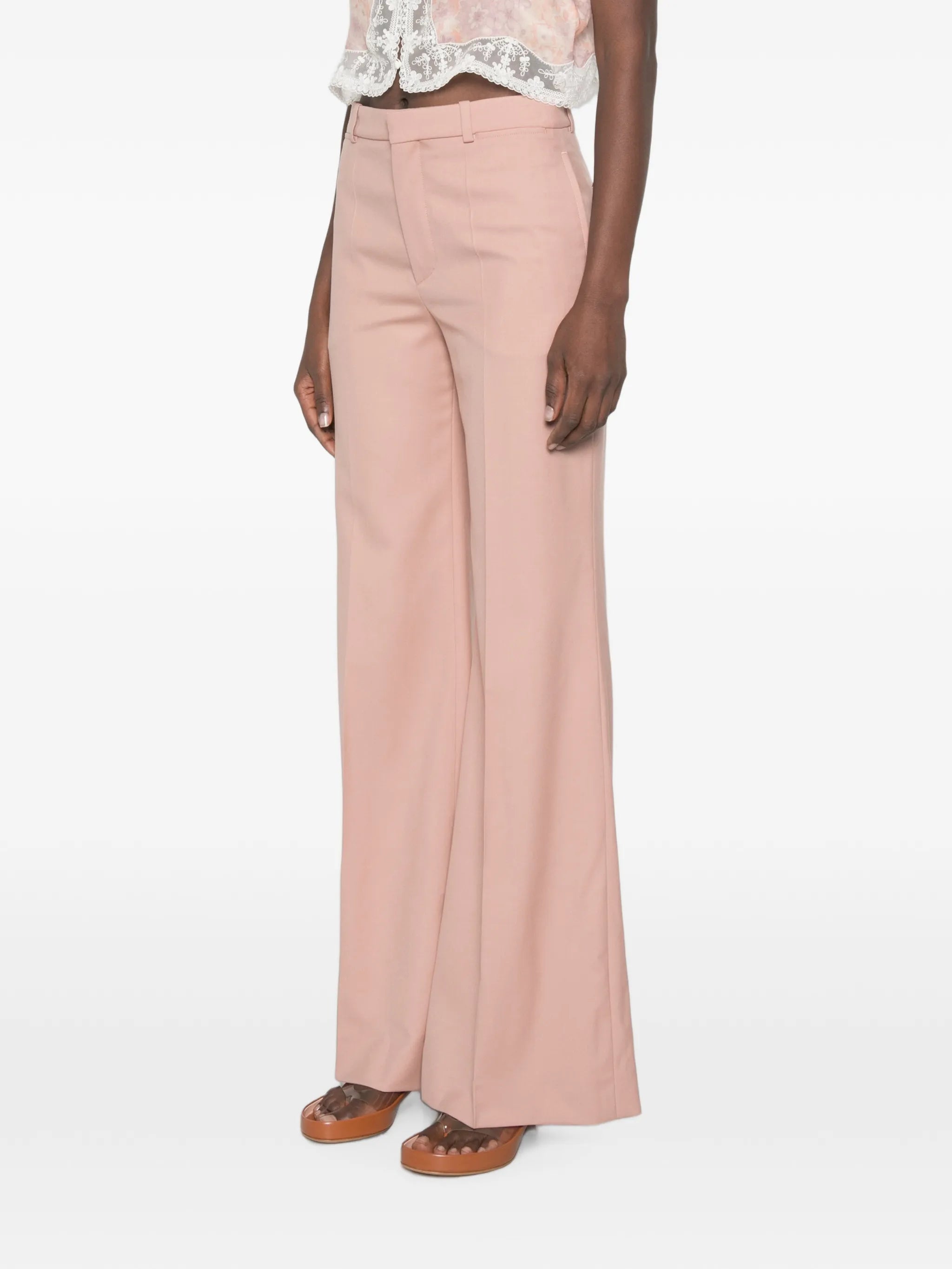 wool gabardine trousers