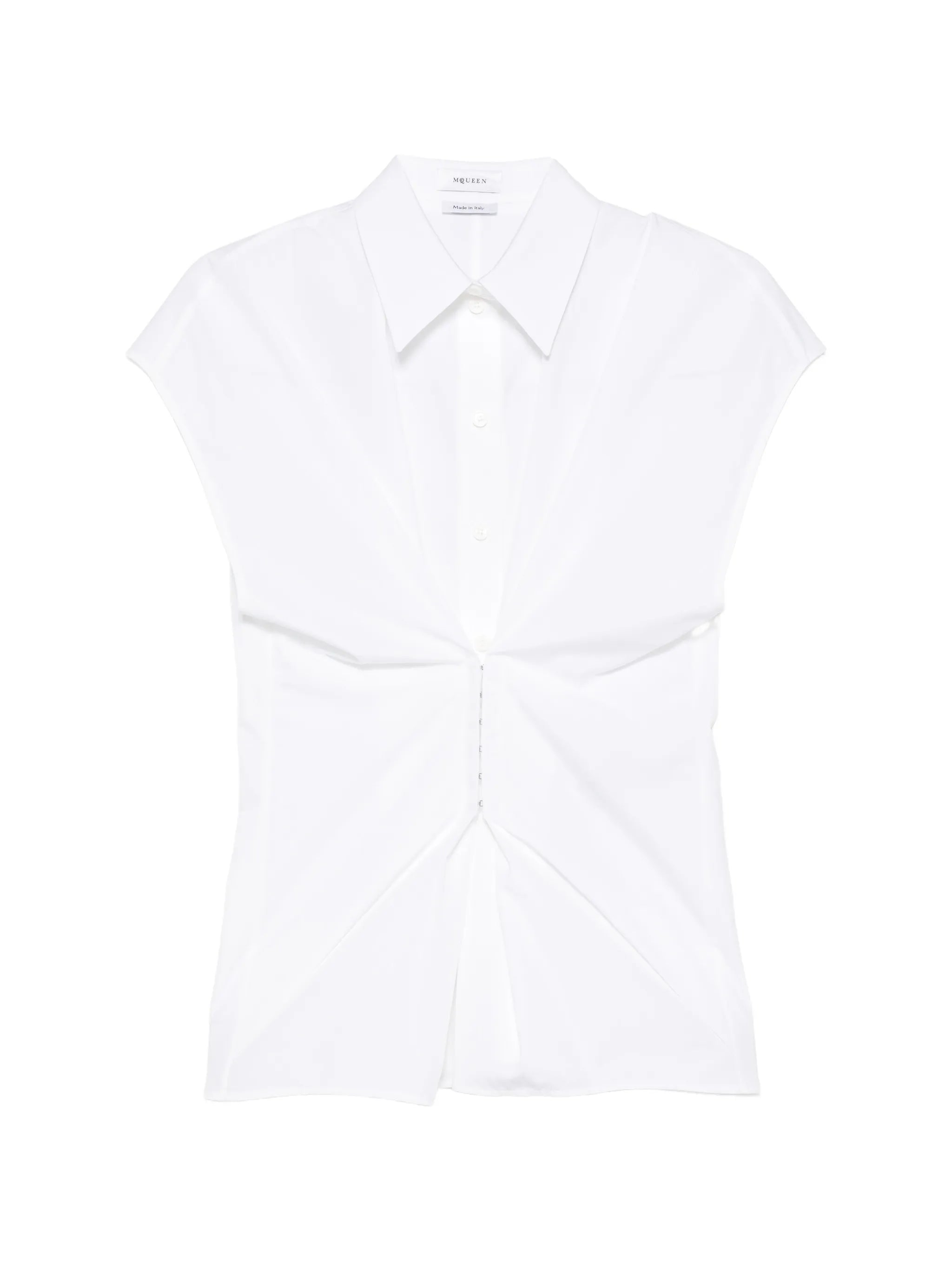gathered short-sleeved shirt