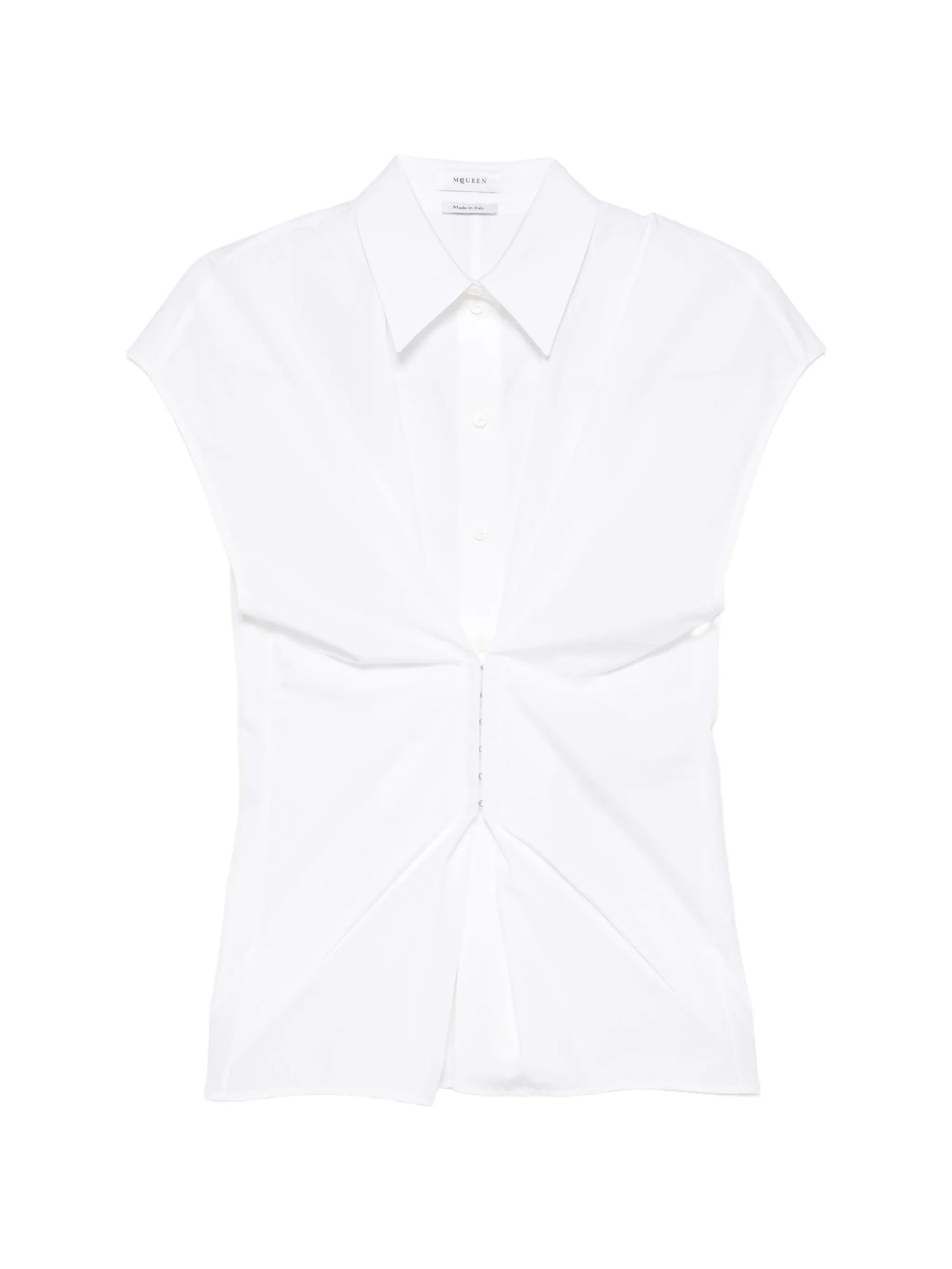 gathered short-sleeved shirt