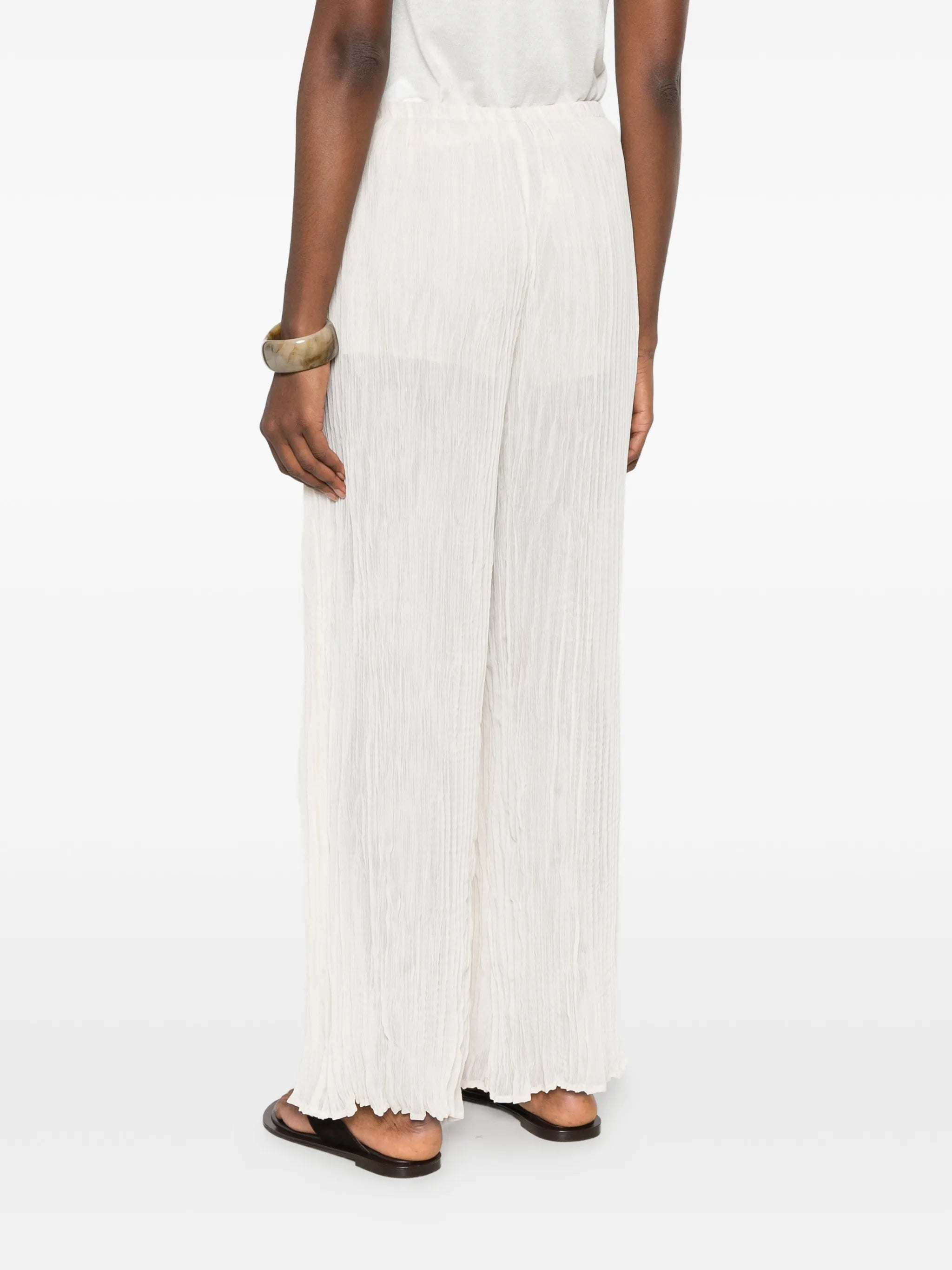 plissé palazzo pants