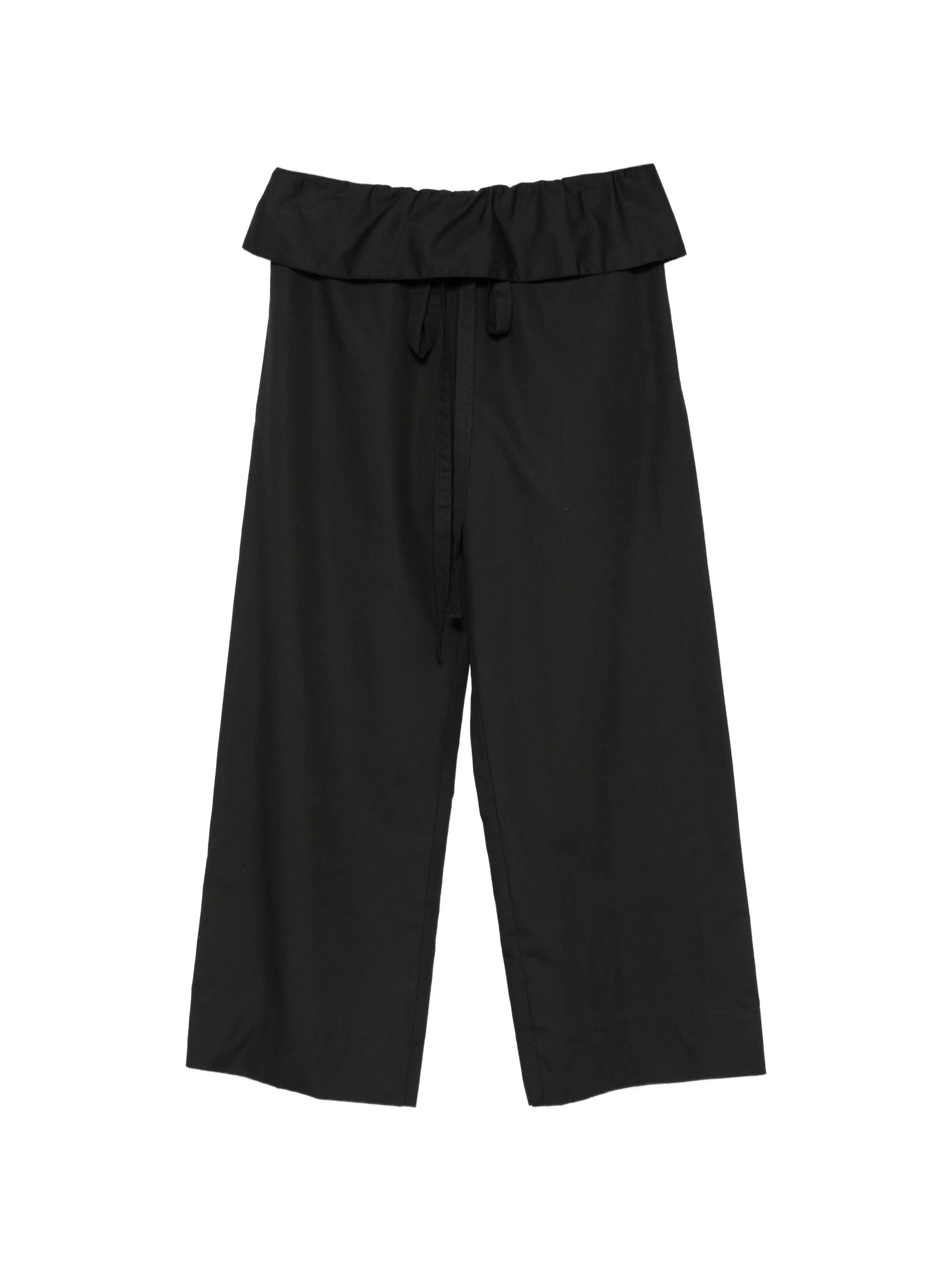 peplum drawstring trousers