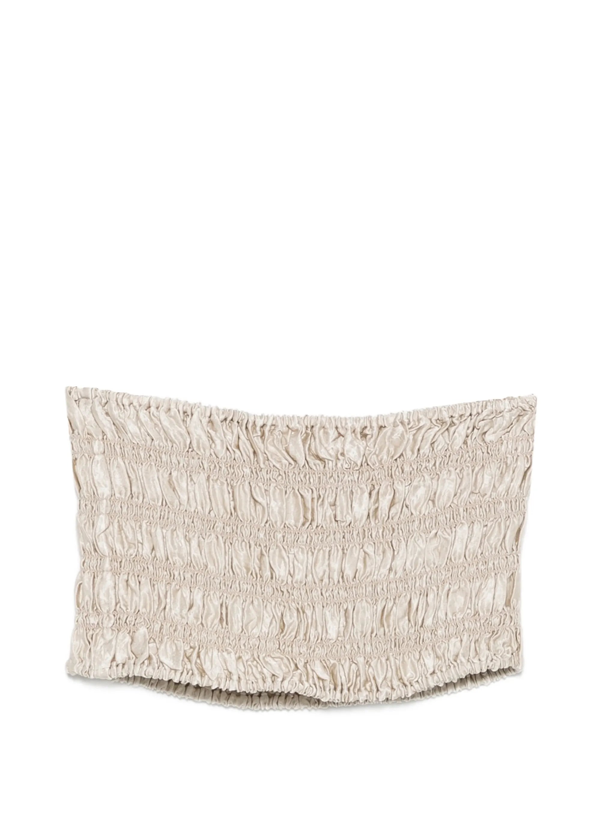textured satin smock top