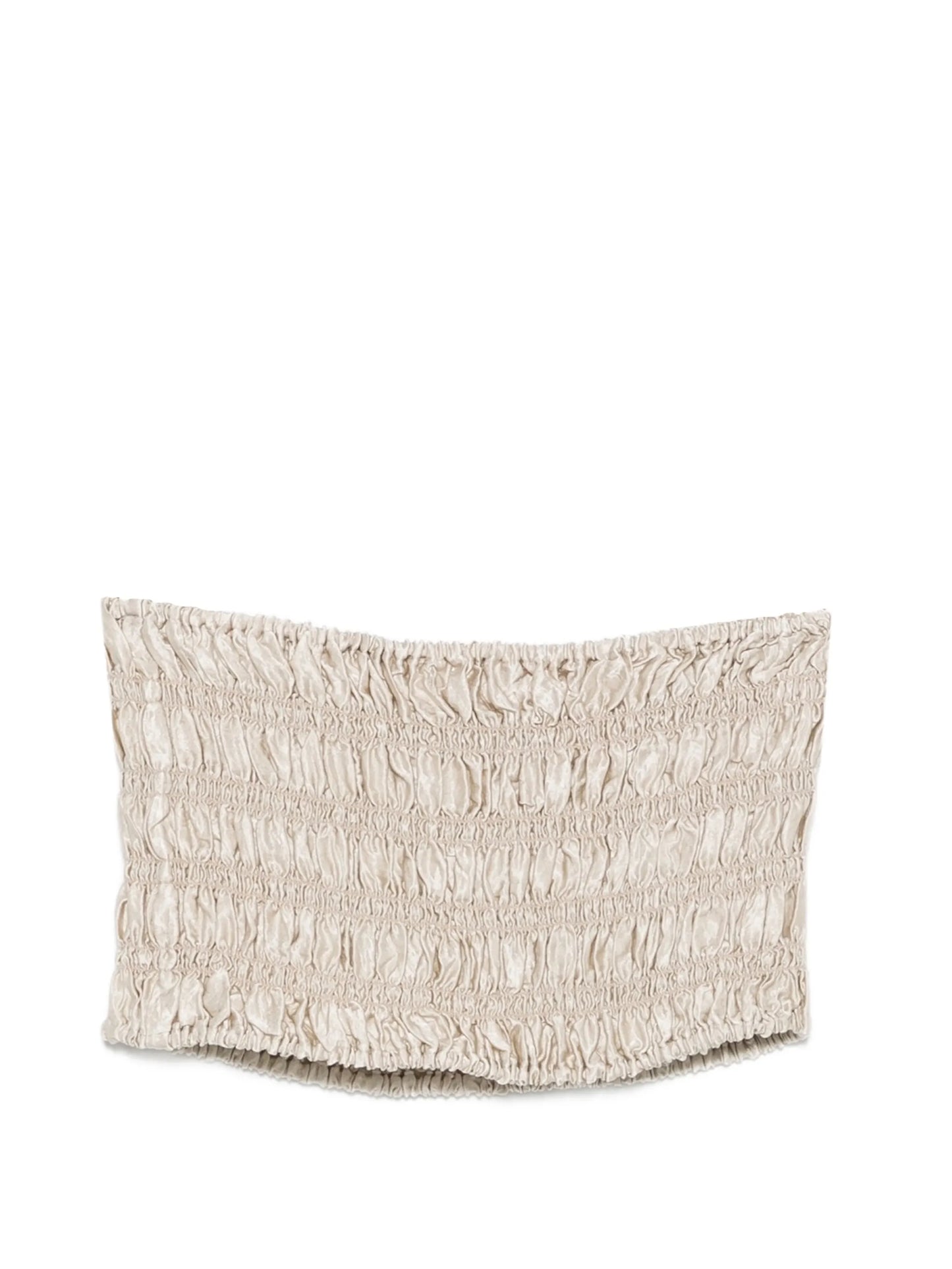 textured satin smock top