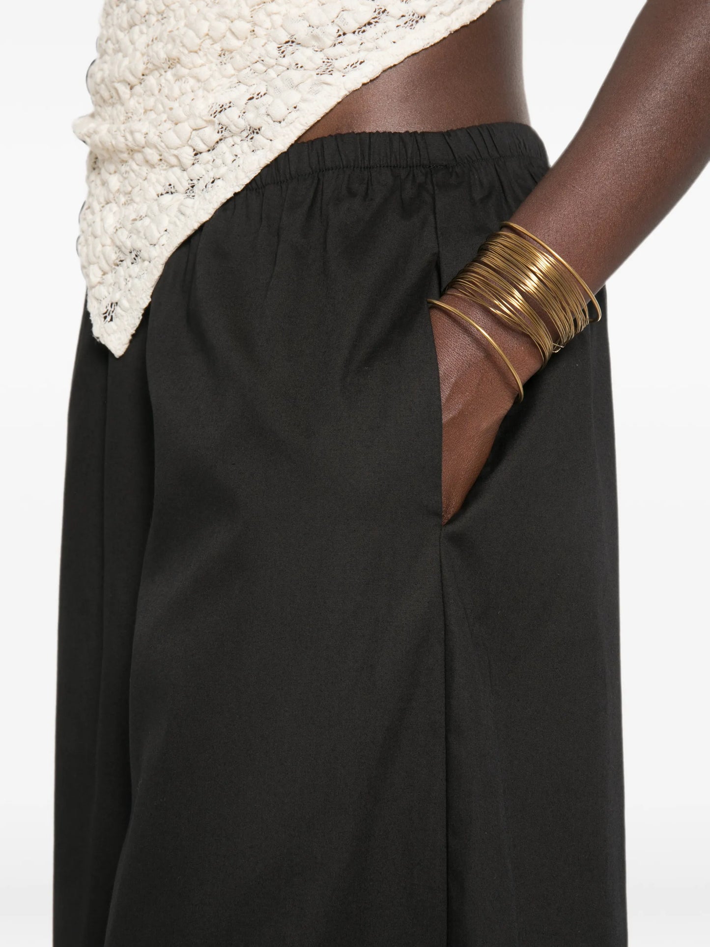 elasticated-waist palazzo pants